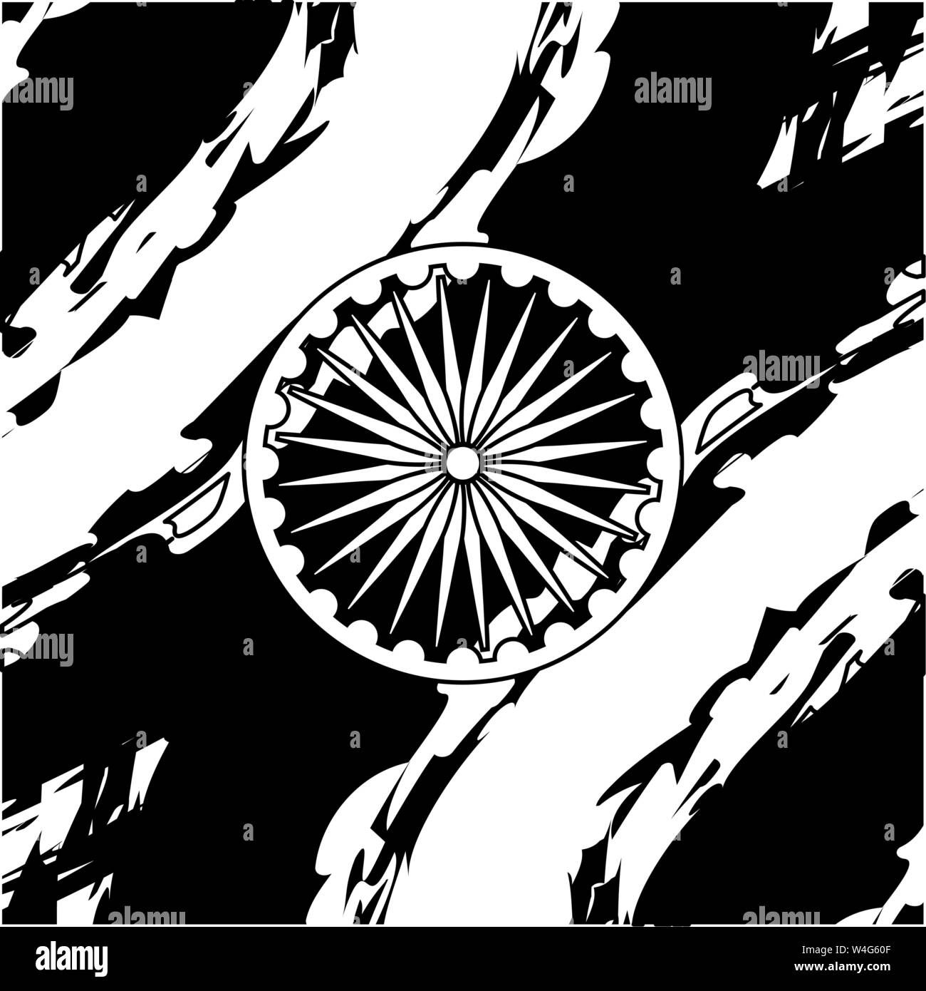 Ashoka chakra Black and White Stock Photos & Images Alamy