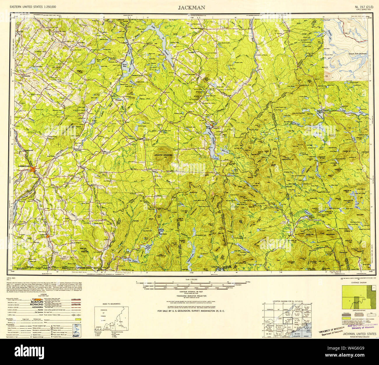 Jackman maine map hires stock photography and images Alamy