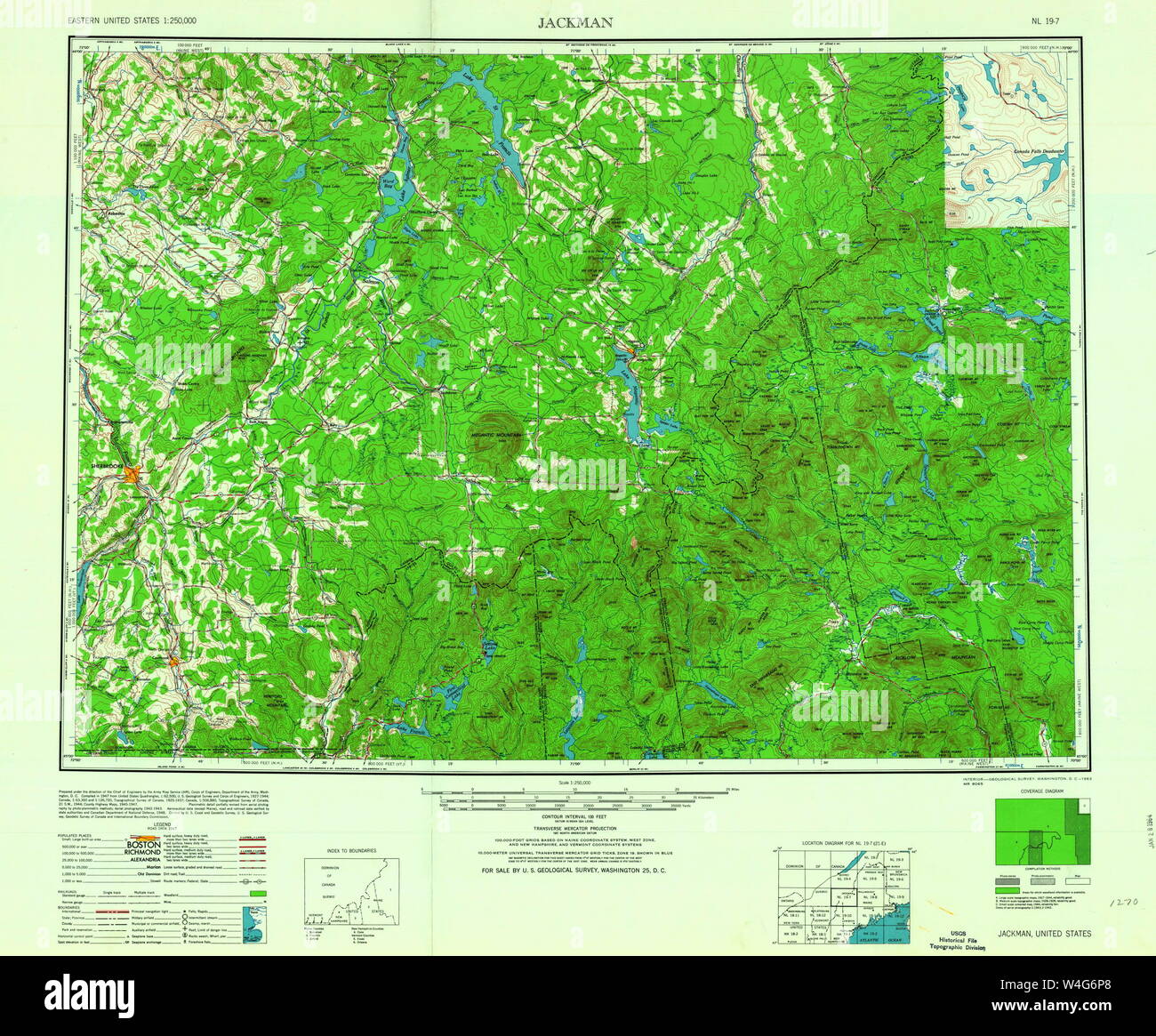 Jackman maine map hires stock photography and images Alamy