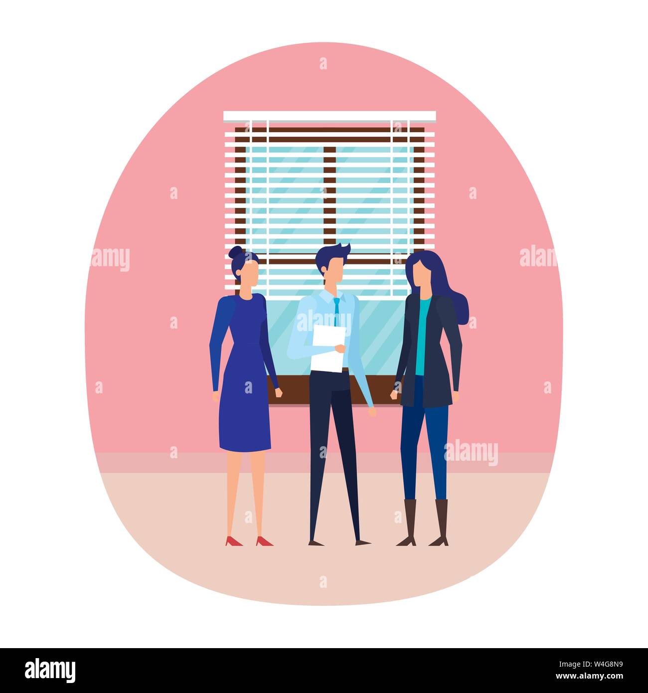 elegant business people in the workplace Stock Vector Image & Art - Alamy
