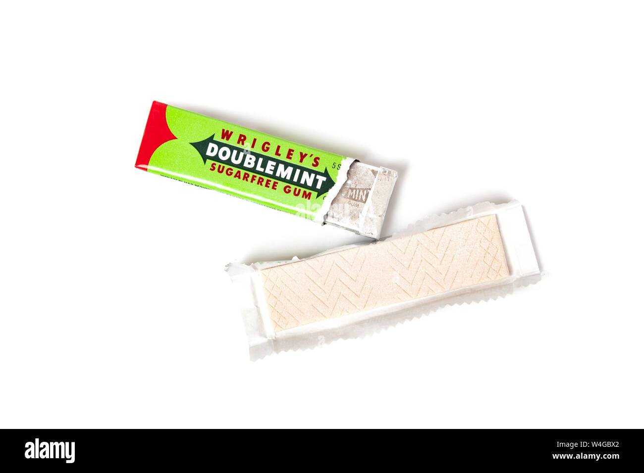 Chisinau, Moldova - July 16, 2019: Doublemint chewing gum made by Wrigley  isolated on white Stock Photo - Alamy