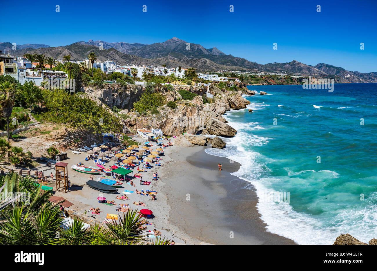 Playa Calahonda, Nerja, Costa del Sol, Spain Stock Photo - Alamy