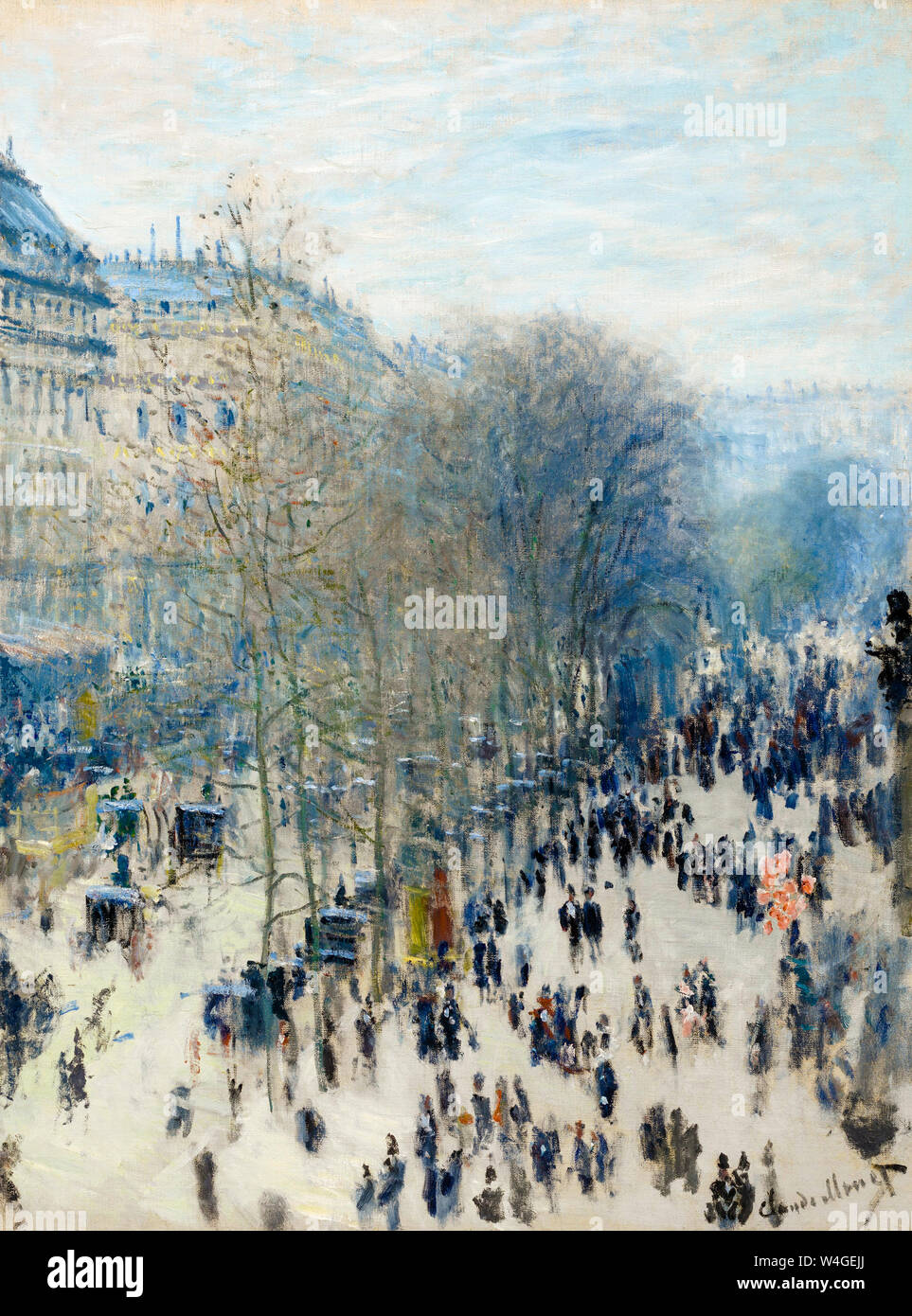 Painting claude monet boulevard des capucines hi-res stock