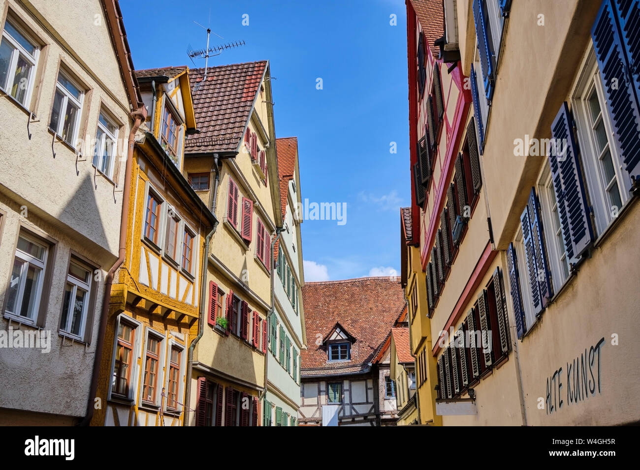 Timberframed houses in the old town, Tuebingen, BadenWuerttemberg, Germany Stock Photo Alamy