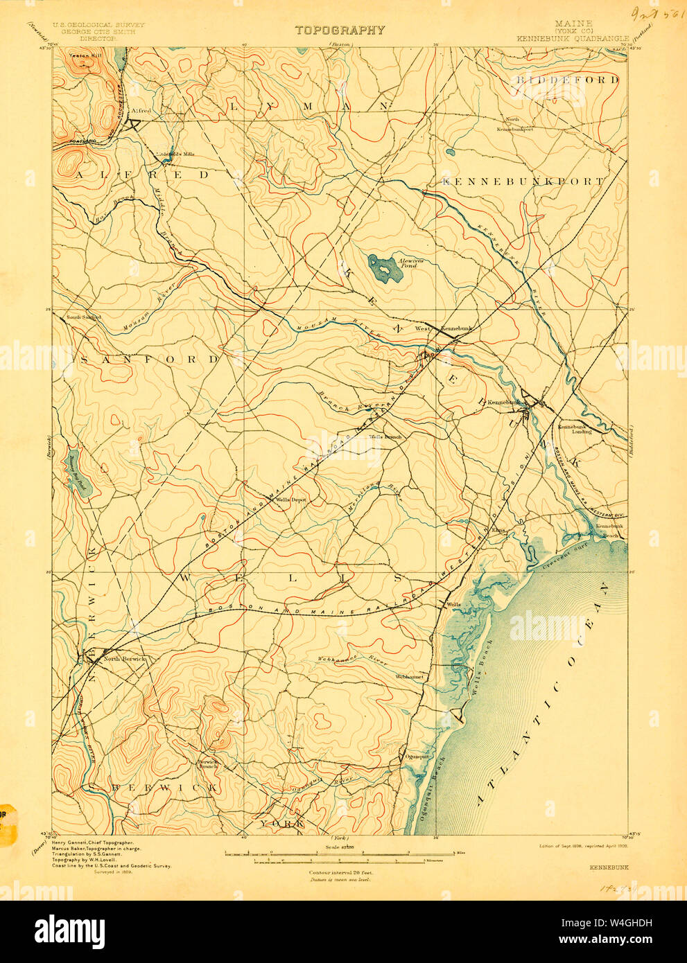 Map of kennebunk hires stock photography and images Alamy