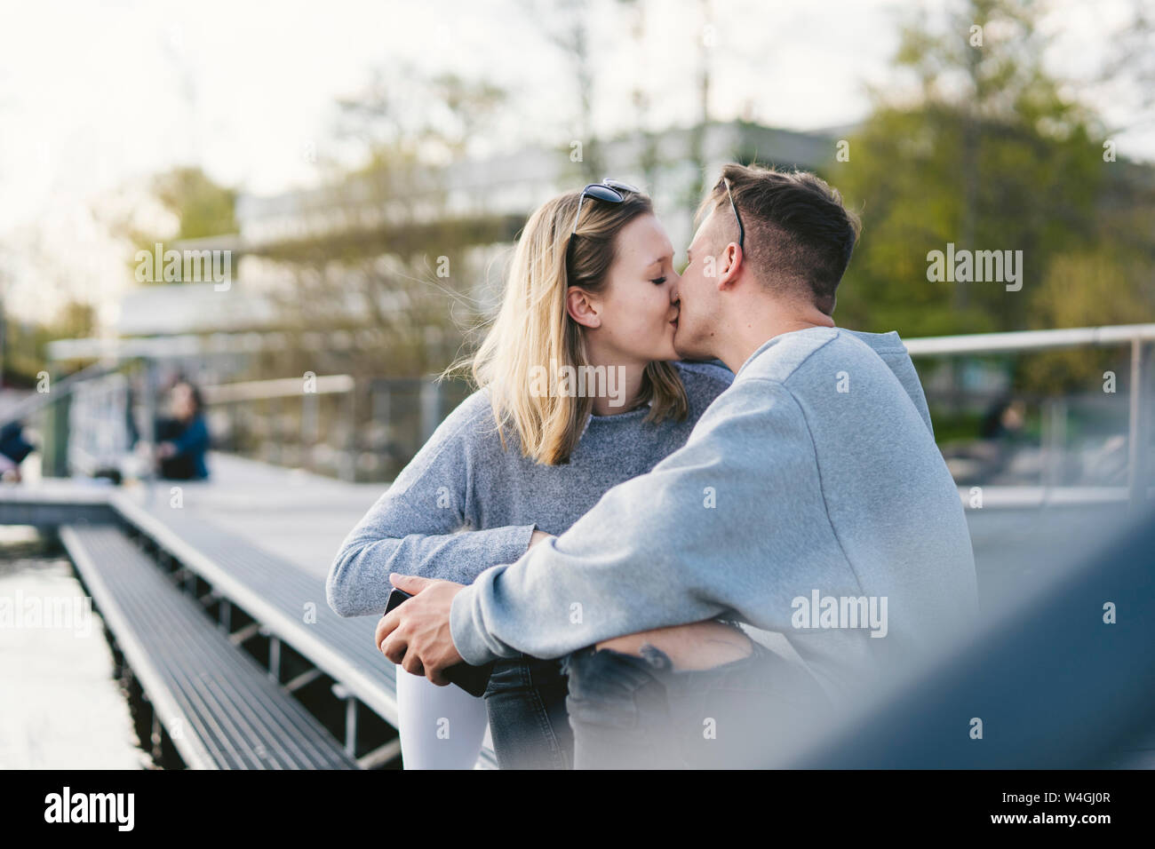 Young couple kissing on jetty at Lake Zurich, Zurich, Switzerland Stock  Photo - Alamy