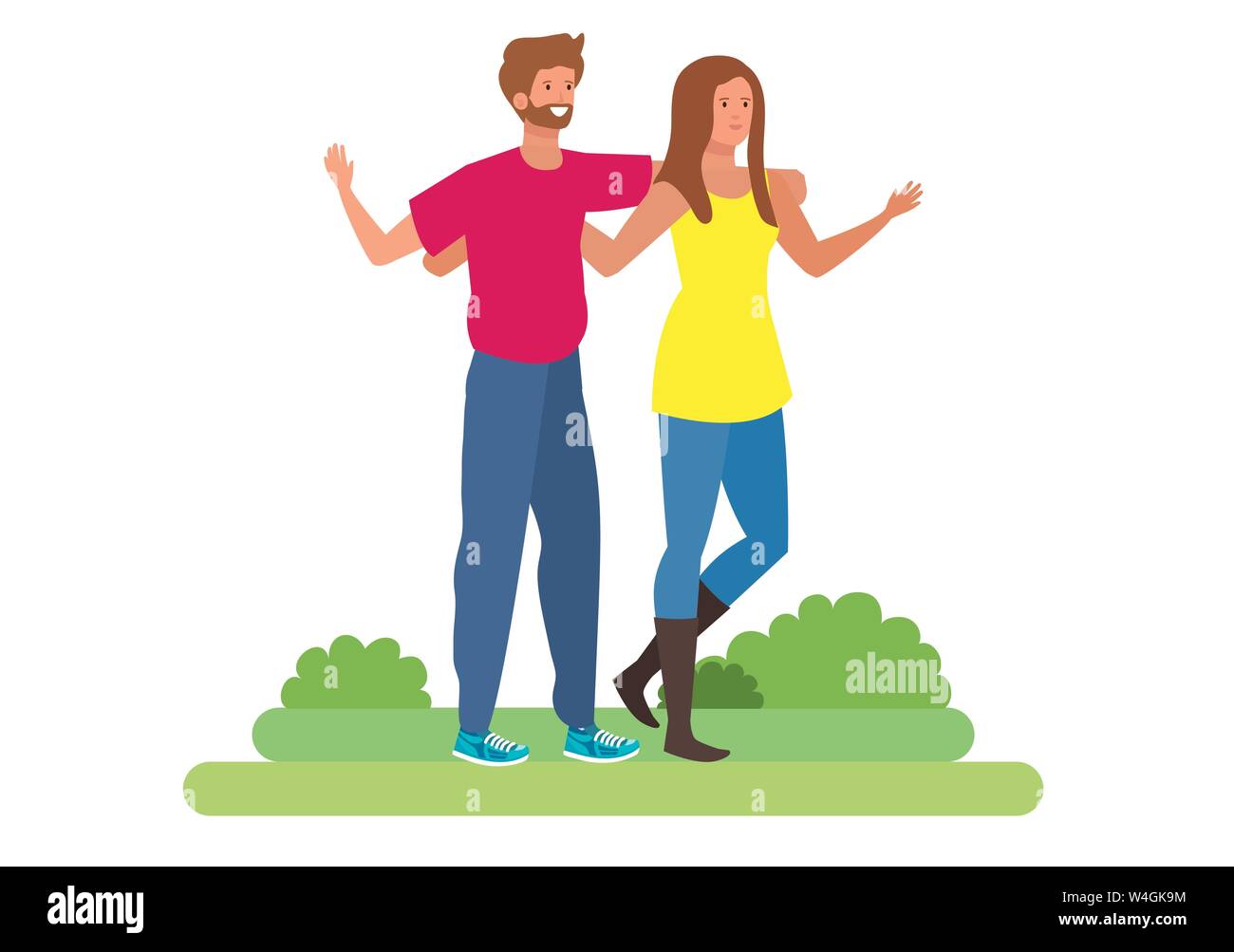 young lovers couple in the camp Stock Vector Image & Art - Alamy