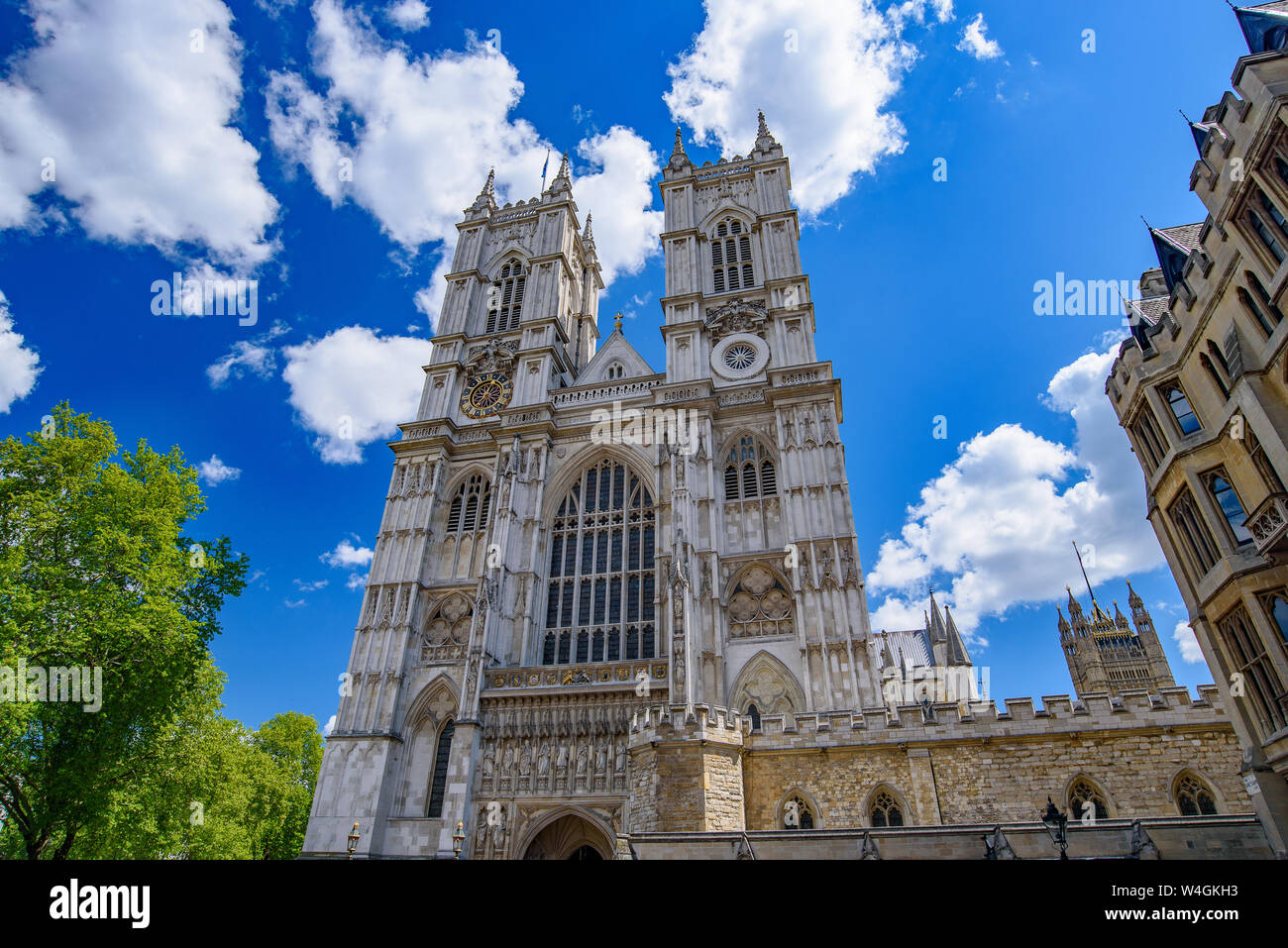 Westminster Abbey, the most famous church in London, England Stock Photo