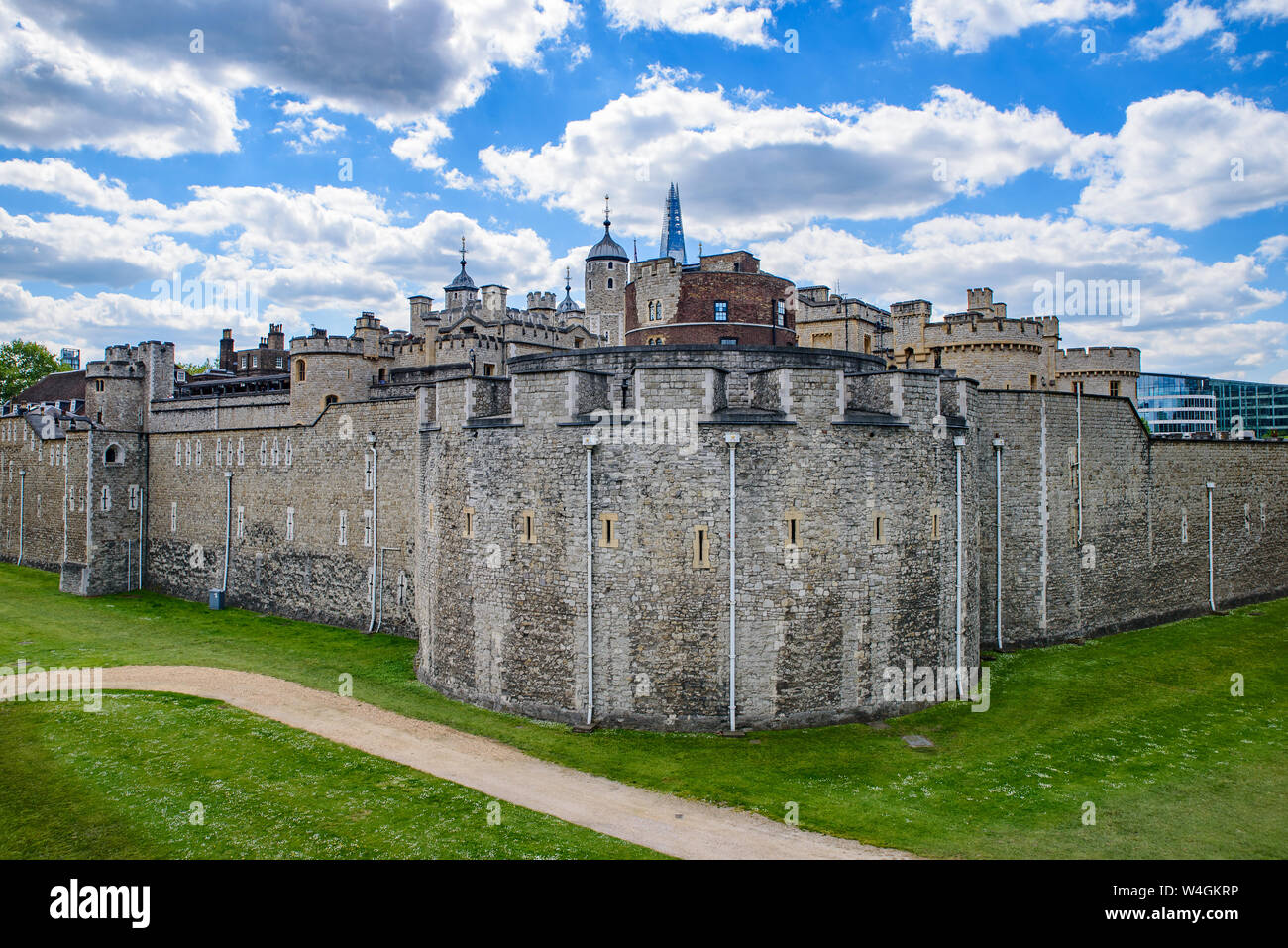 The Tower of London on the north bank of the River Thames in London, United Kingdom Stock Photo