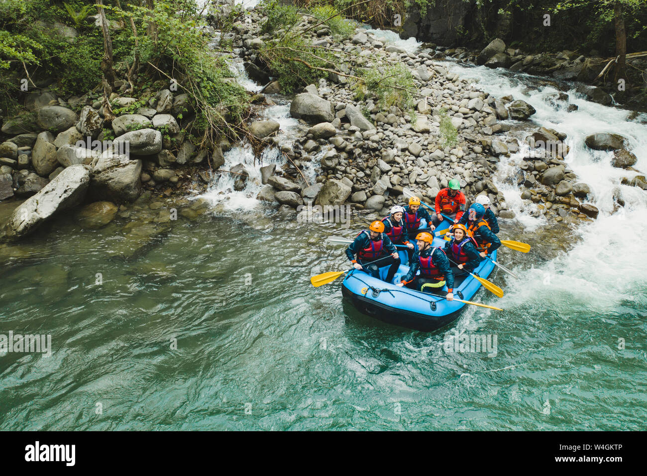 Men in rubber dinghy hi-res stock photography and images - Alamy