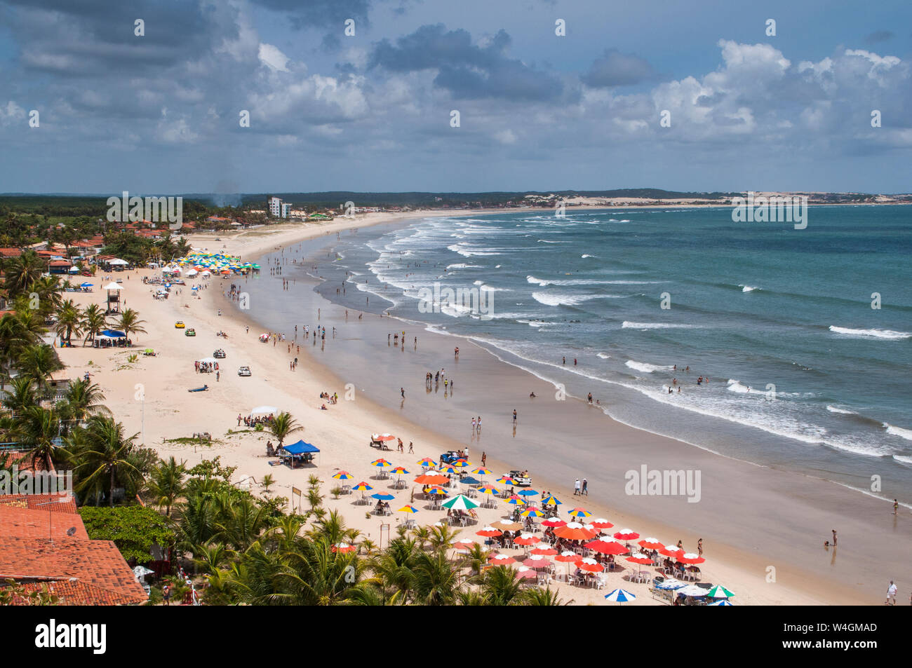 Beautiful beach below the sand dunes of Natal, Rio Grande do Norte, Brazil Stock Photo
