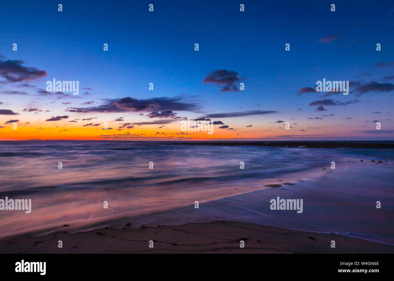 Beach at twilight, Varadero, Cuba Stock Photo