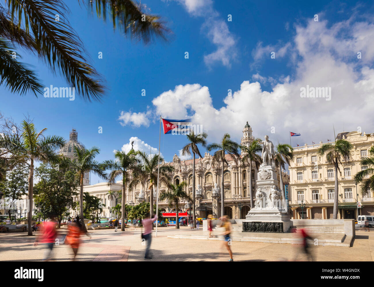 Jose Marti Statue at Central Park, Havana, Cuba Stock Photo