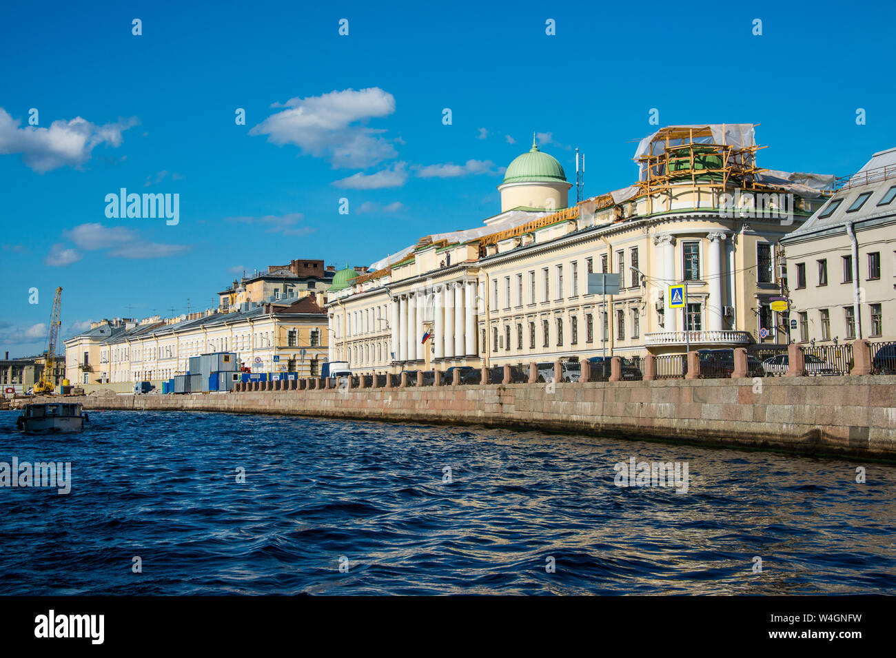 Water channel in the center of St. Petersburg, Russia Stock Photo