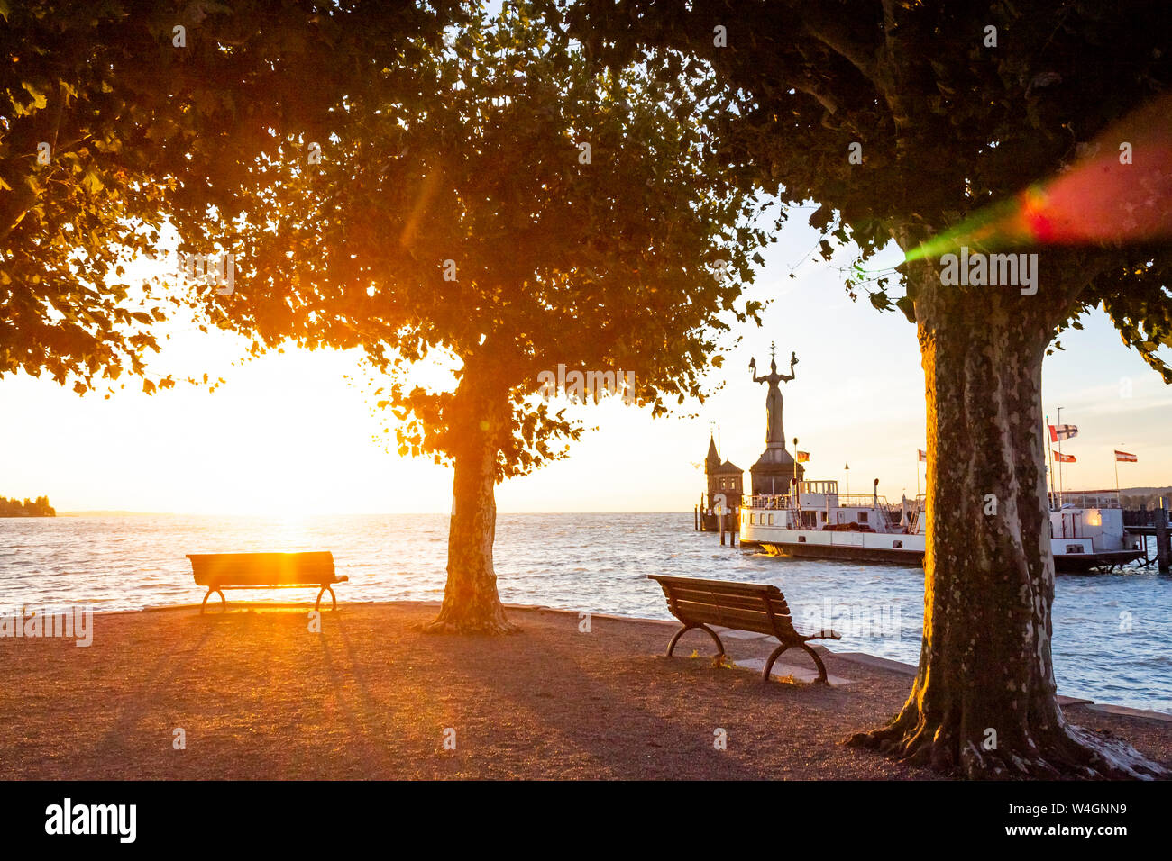 Constance, harbor, Lake Constance, Germany Stock Photo