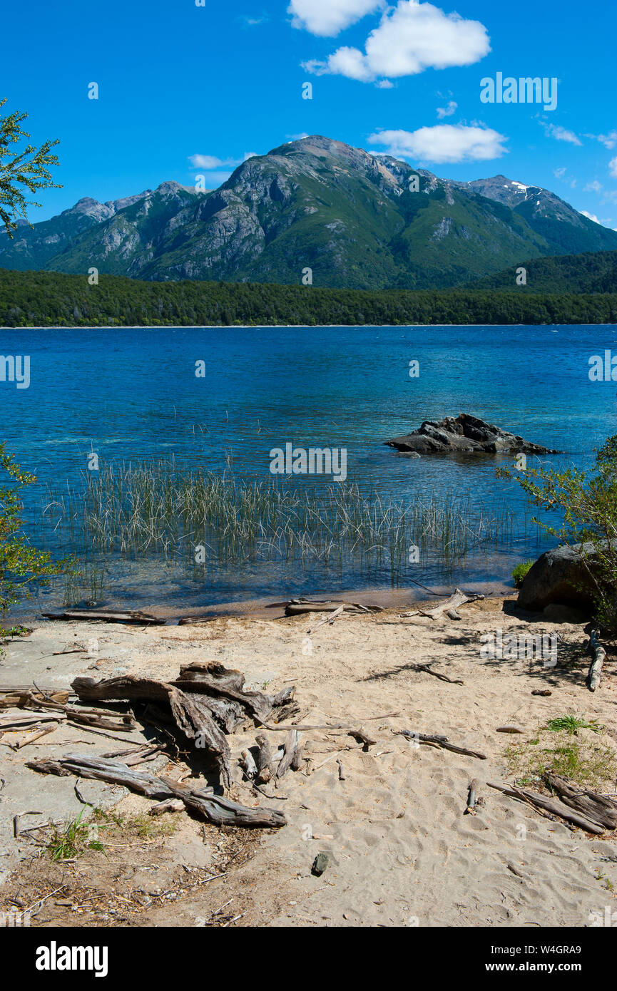 Beautiful mountain lake in the Los Alerces National Park, Chubut, Argentina, South America Stock Photo