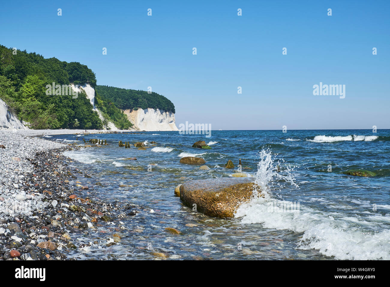 Germany, Mecklenburg-Western Pomerania, Ruegen, Sassnitz, Jasmund National Park, chalk coast Stock Photo