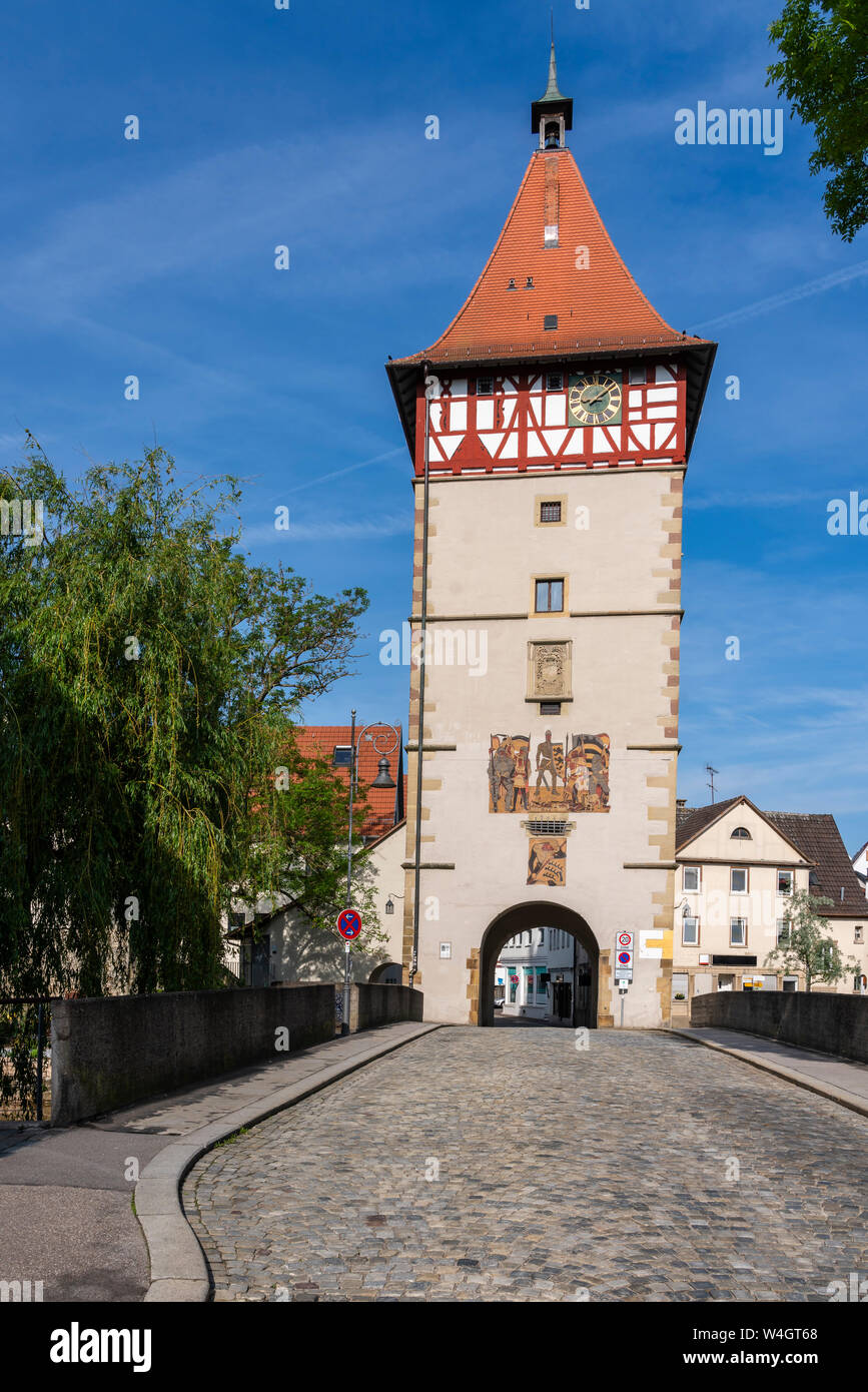 Town gate, Waiblingen, Germany Stock Photo