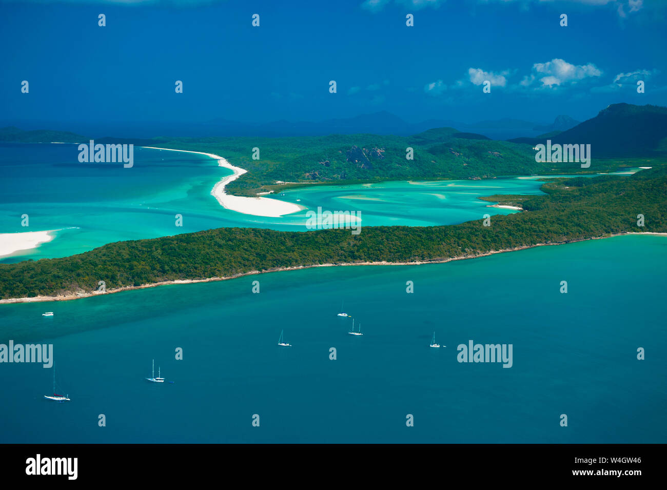 Aerial view of Whitehaven Beach, Whitsunday Islands, Queensland