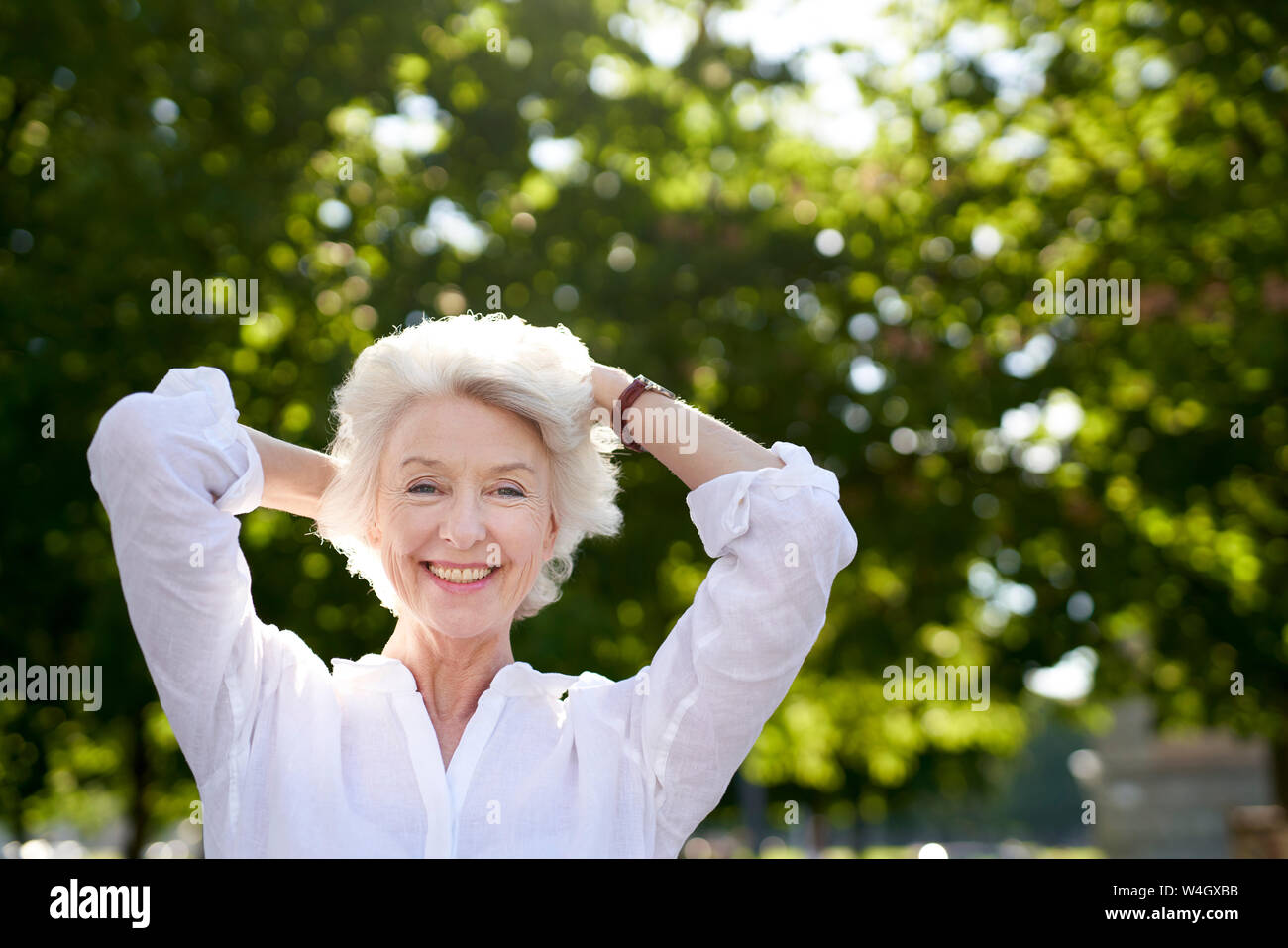 Woman hair mature nature hi-res stock photography and images - Alamy