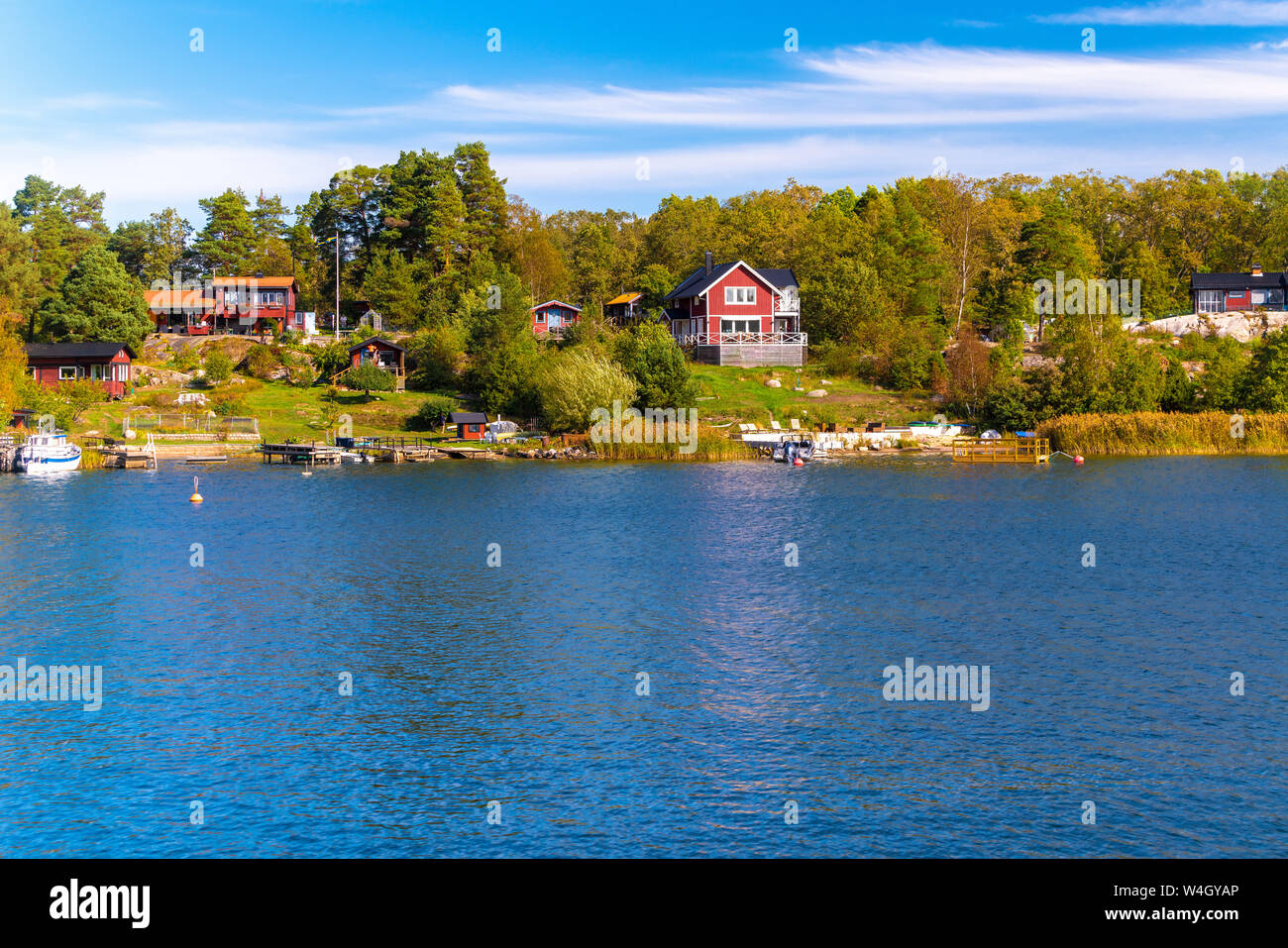Houses at the Archipelago near Stockholm, Sweden Stock Photo Alamy