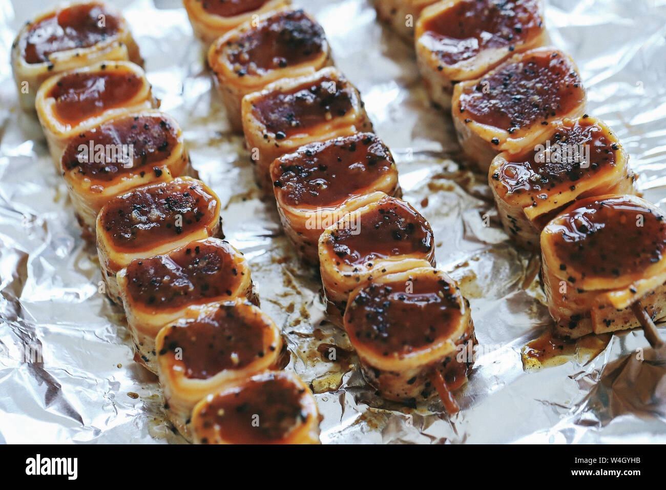 Cooking recipe. Delicious barbecue cooking method Stock Photo Alamy