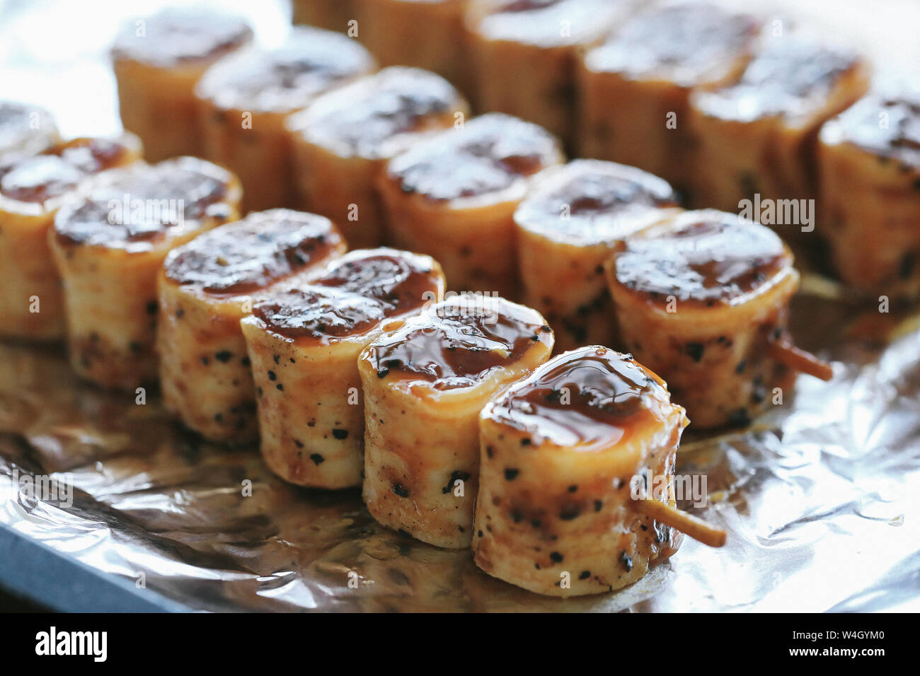 Cooking recipe. Delicious barbecue cooking method Stock Photo Alamy