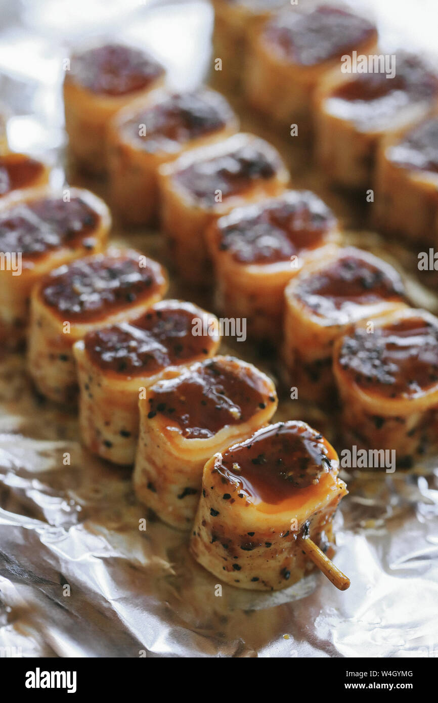 Cooking recipe. Delicious barbecue cooking method Stock Photo Alamy