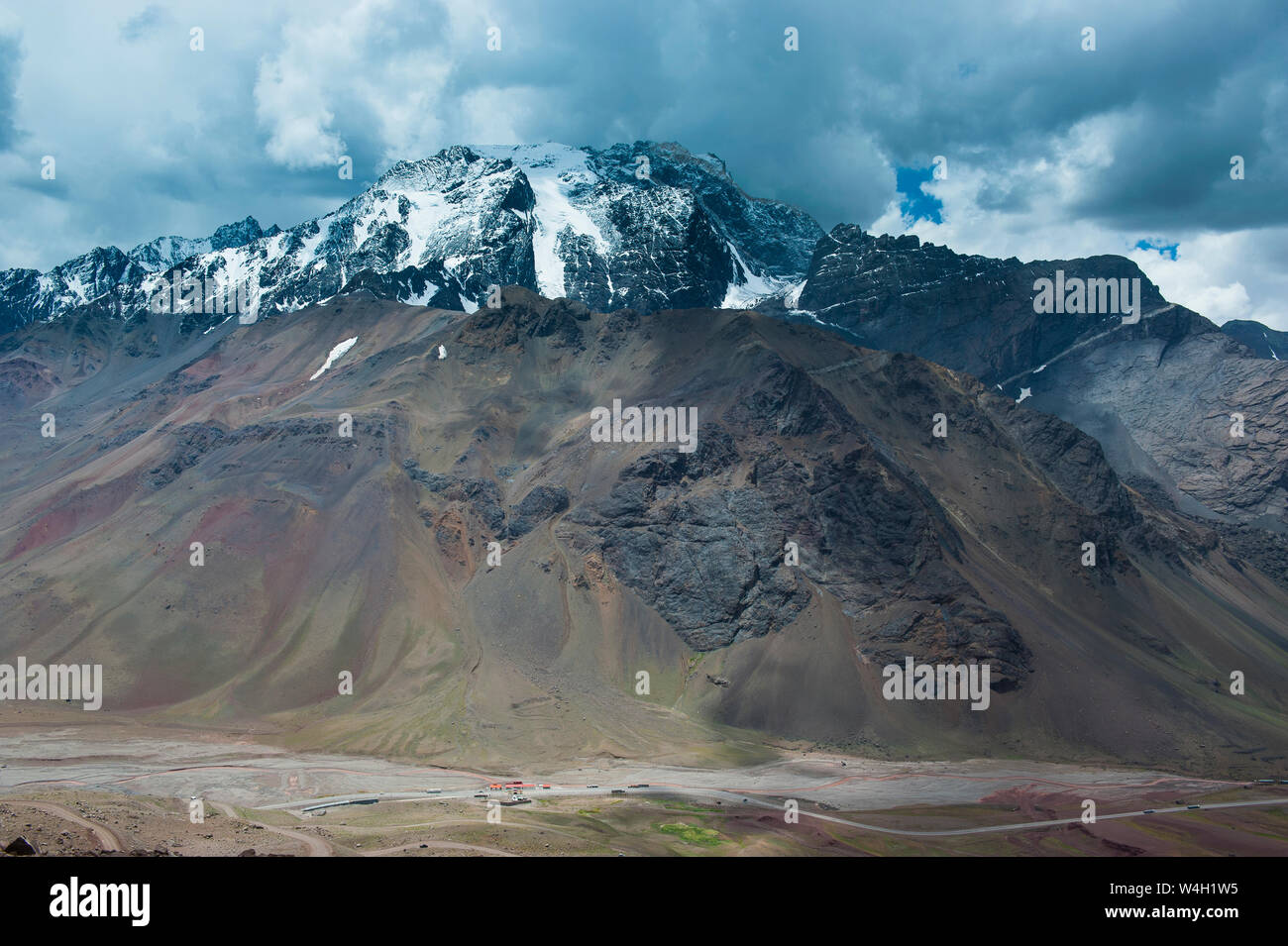 Mountain pass near Mendoza, Andes, Argentina, South America Stock Photo