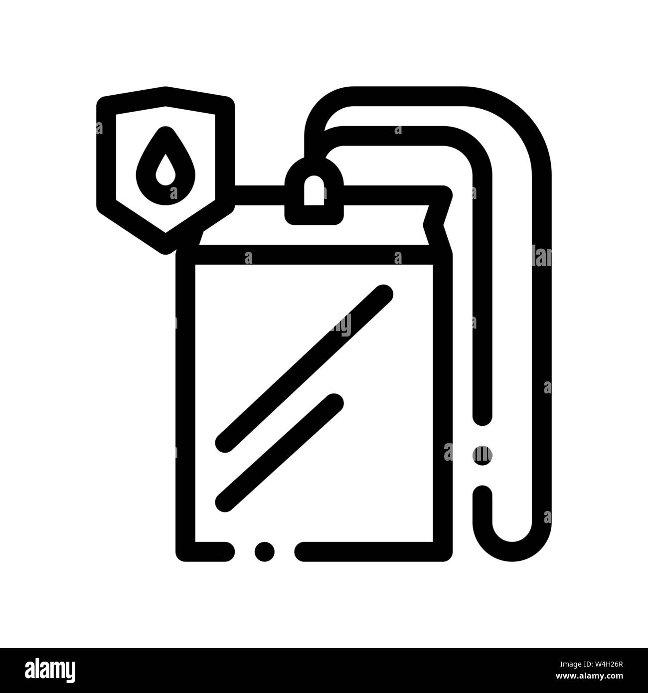 Waterproof Material Thing Cover Vector Line Icon Stock Vector