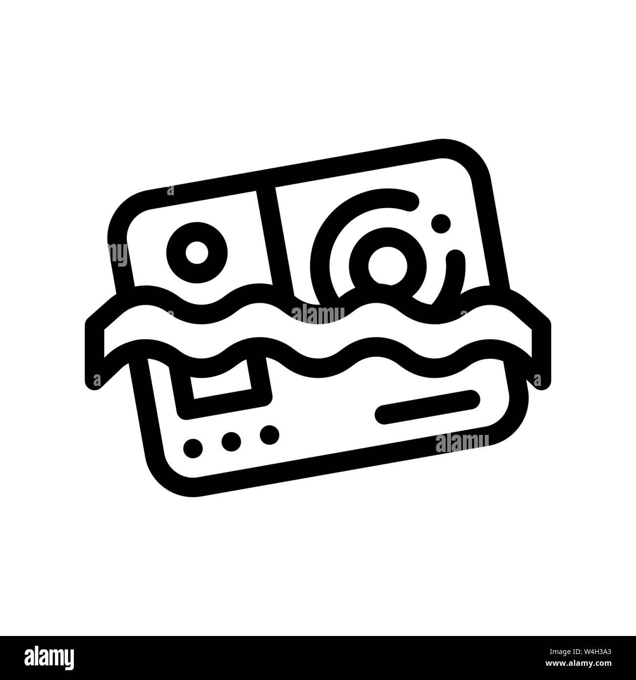 Waterproof Material Camera Vector Thin Line Icon Stock Vector Image ...