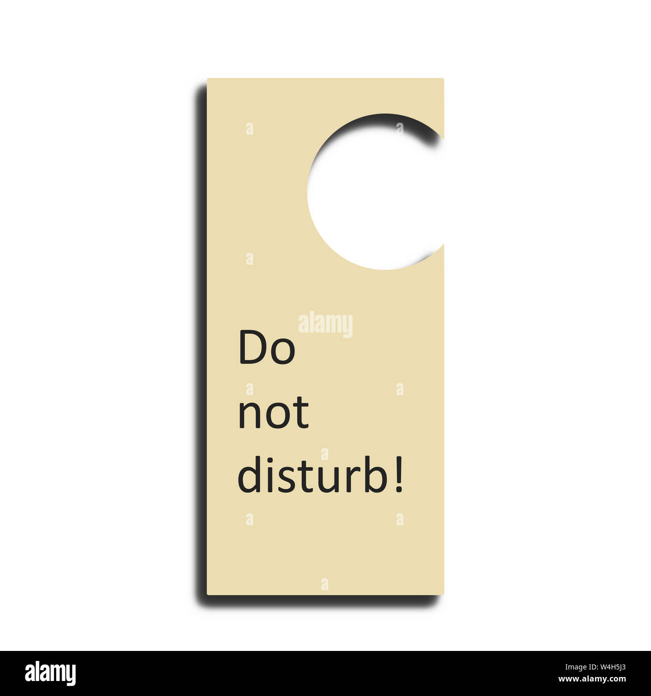Illustration Beige Door Tag With Inscription Do Not Disturb And