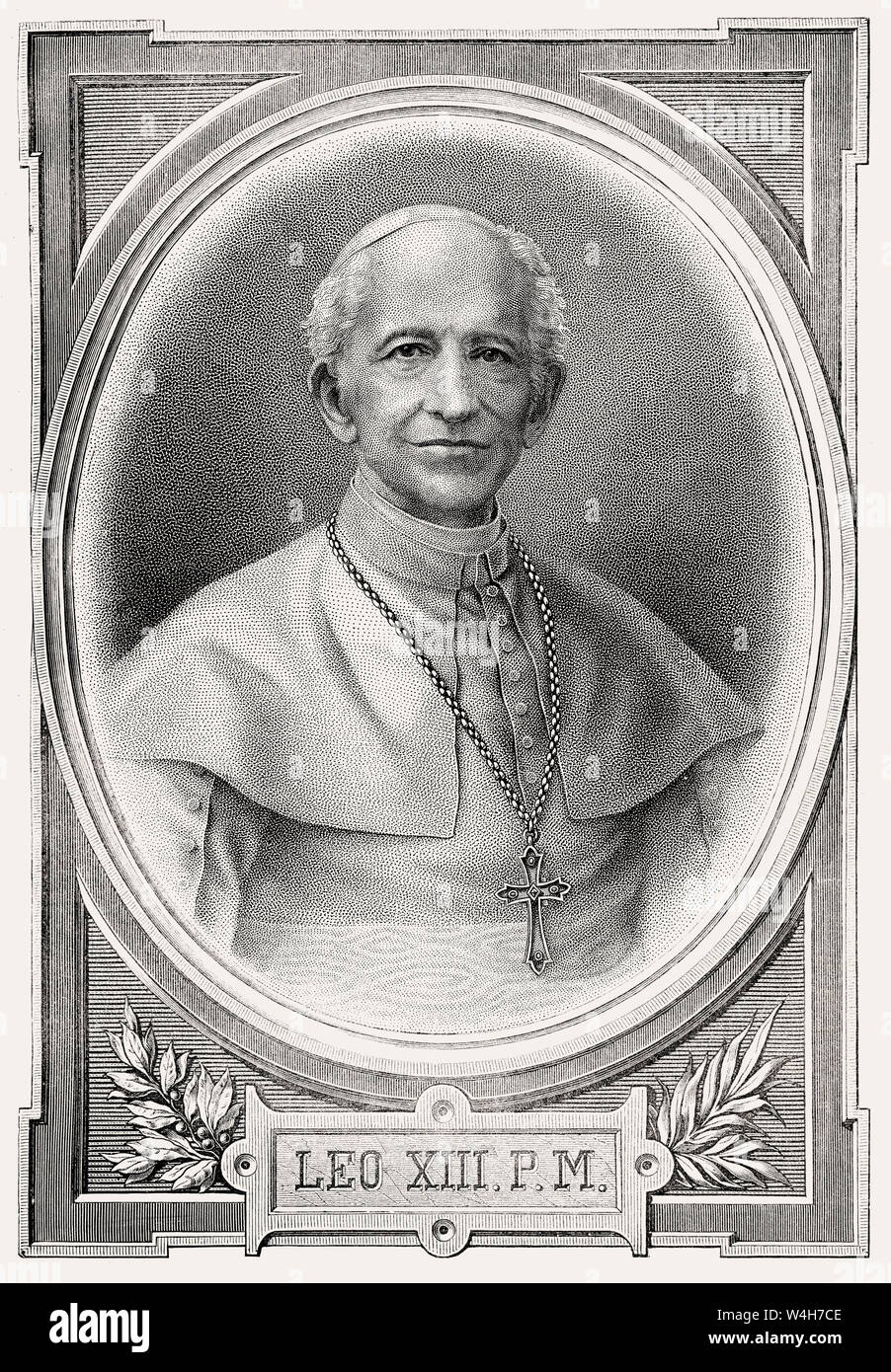 Leo XIII, was Pope from 1878 - 1903 Stock Photo