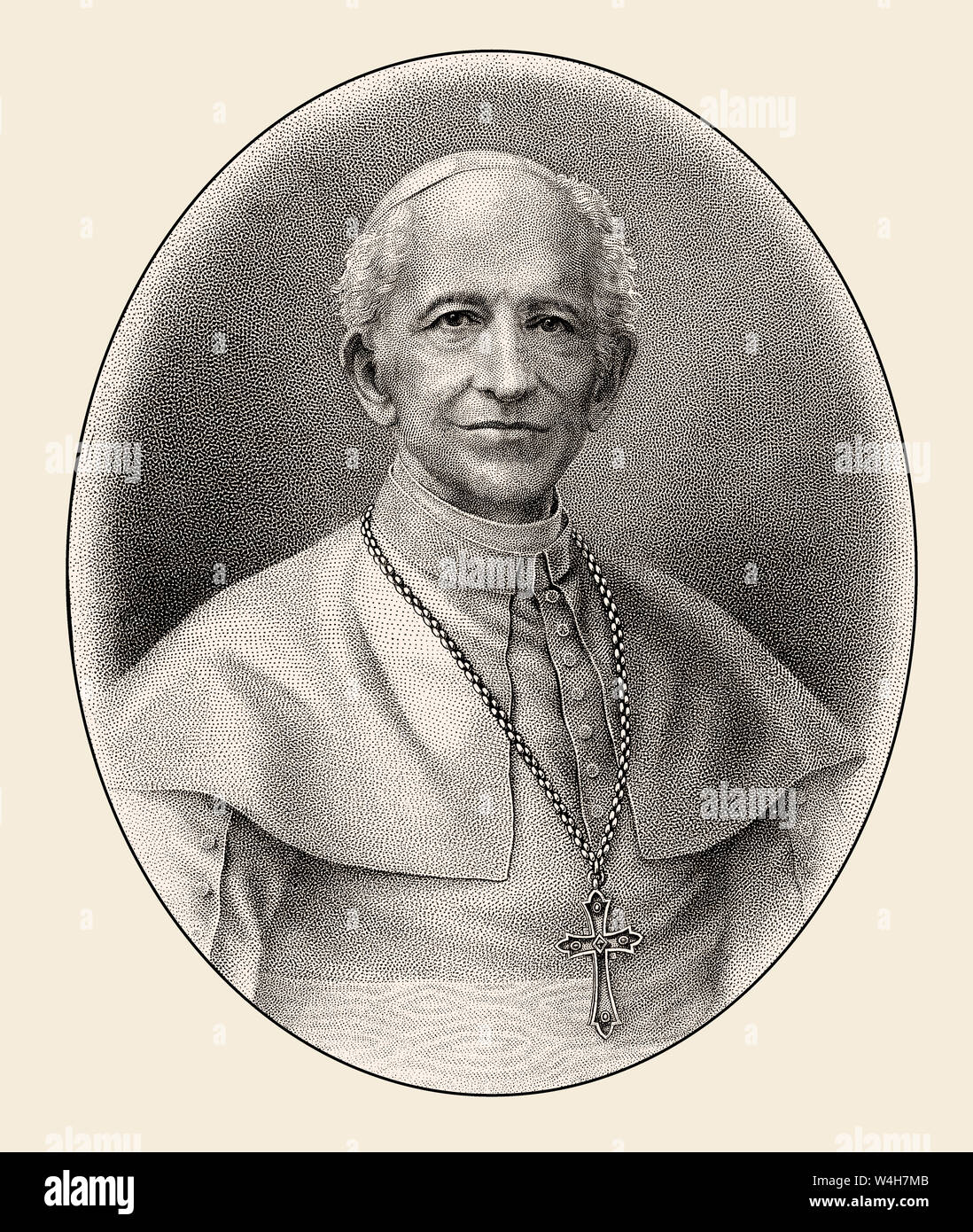 Leo XIII, was Pope from 1878 - 1903 Stock Photo