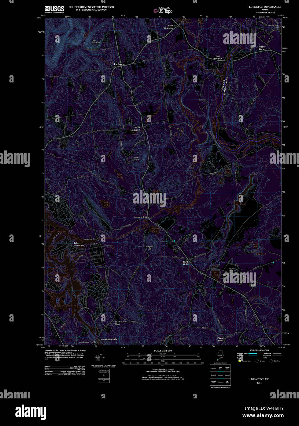 Maine USGS Historical Map Limington 20110825 TM Inversion Restoration