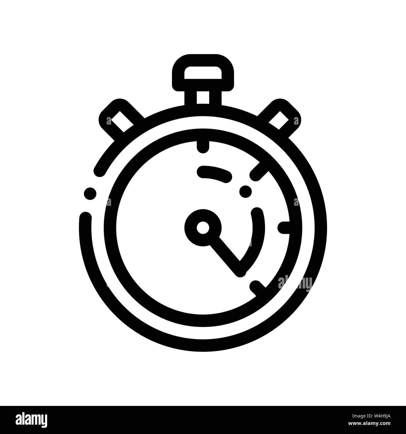 Laundry Service Stop Watch Vector Thin Line Icon Stock Vector