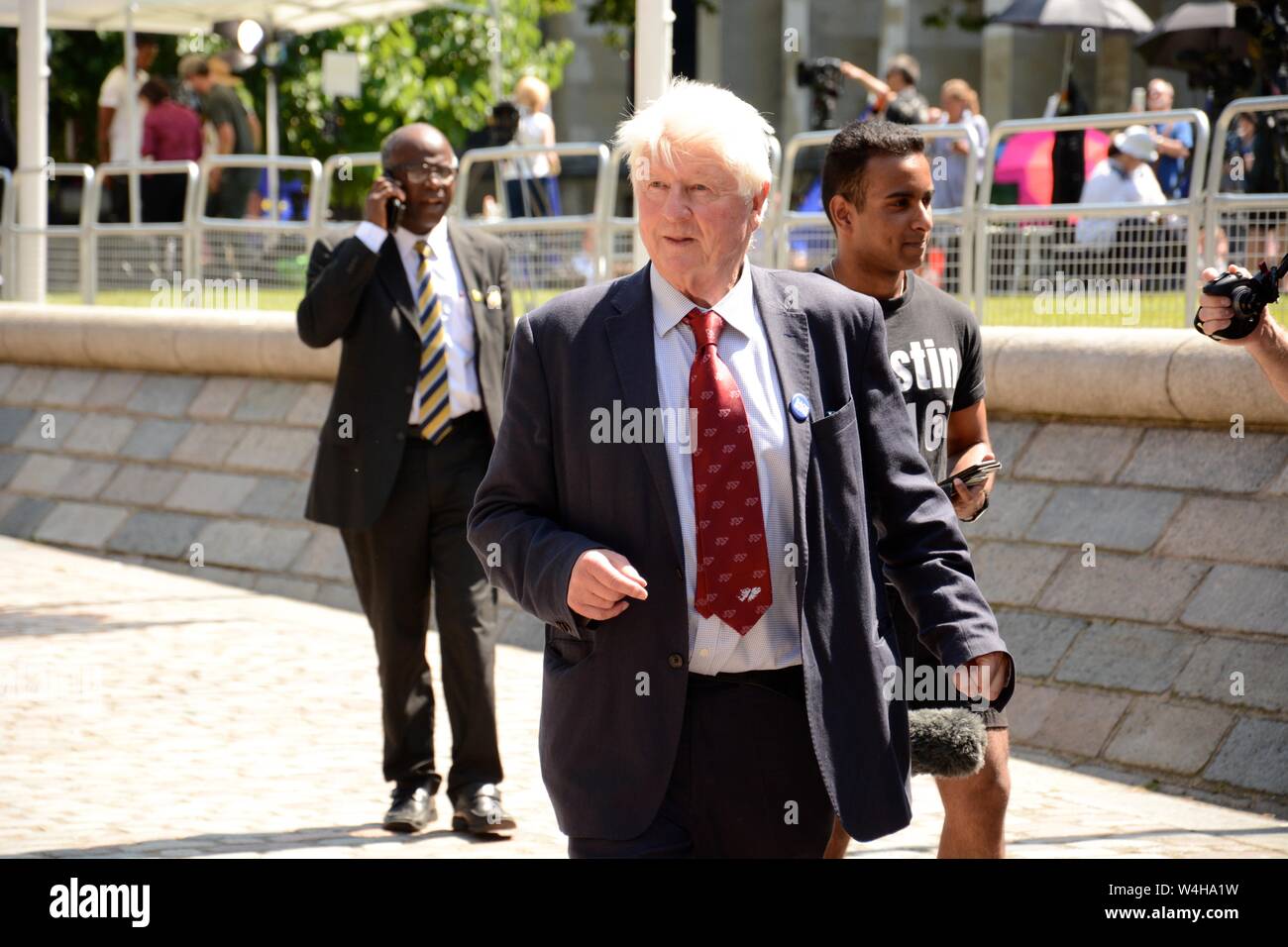 The Tory Leadership result at the QEII 23rd July 2019 & the attendees included the powerful and influential in the Tory Party & huge press coverage. Stock Photo