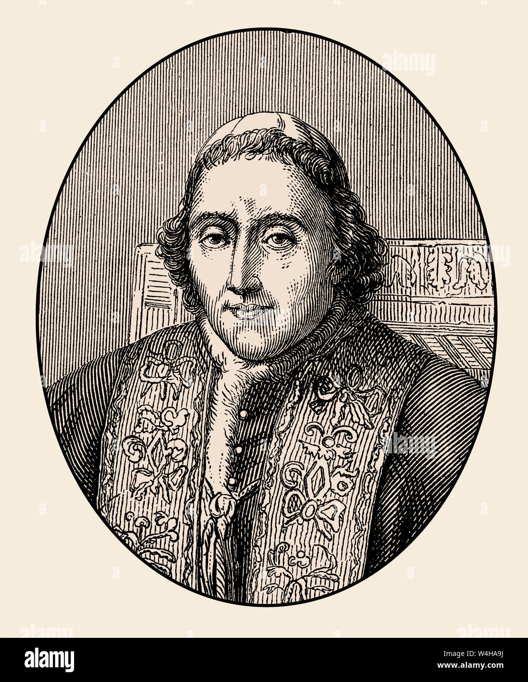 Pope Pius VII, 14 August 1742 – 20 August 1823, reigned as Pope from 14 March 1800 to his death Stock Photo