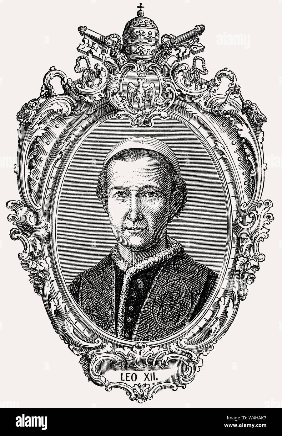 Pope Leo XII, pope from 28 September 1823 to his death in 1829 Stock Photo