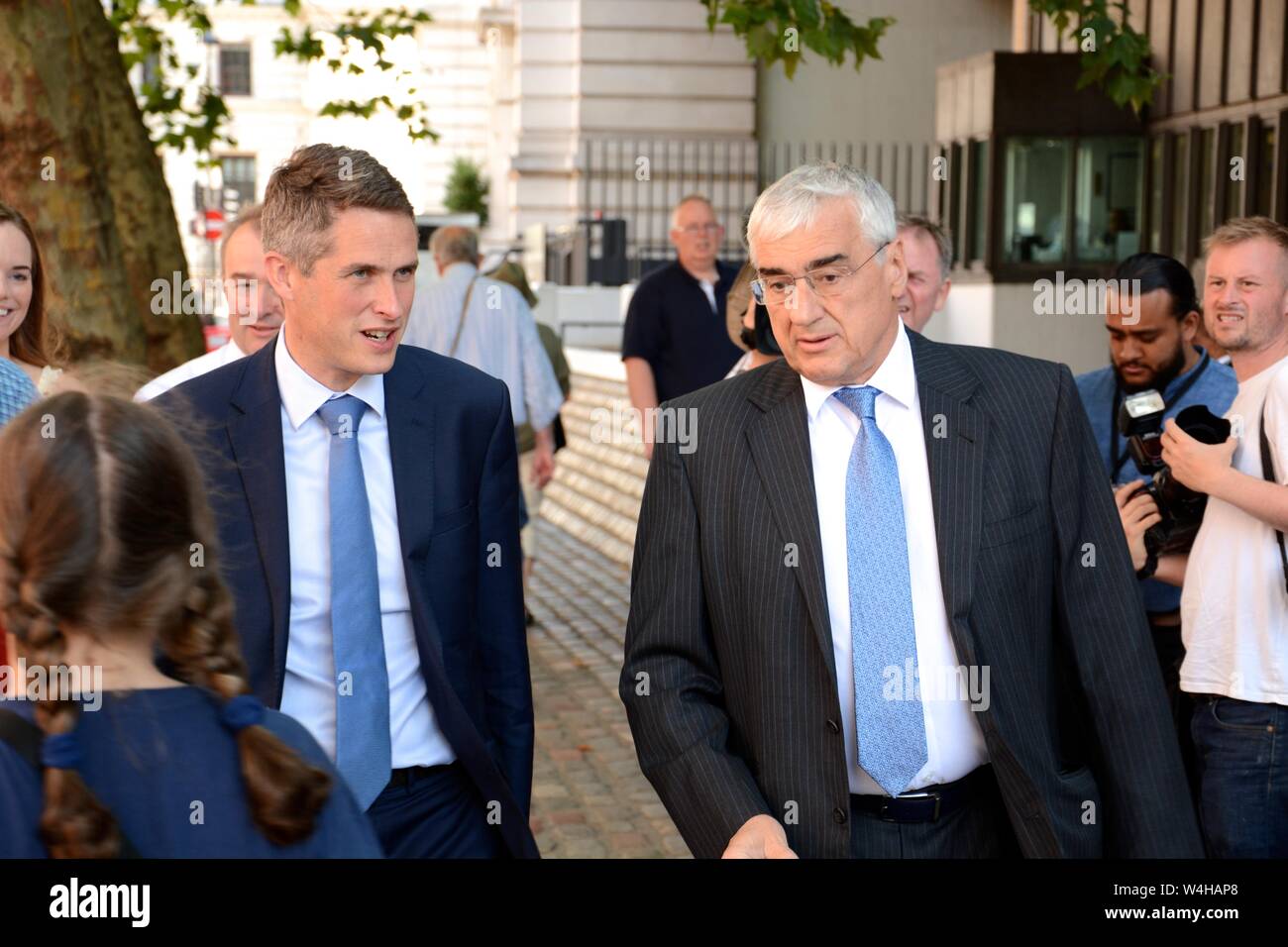 The Tory Leadership result at the QEII 23rd July 2019 & the attendees included the powerful and influential in the Tory Party & huge press coverage. Stock Photo