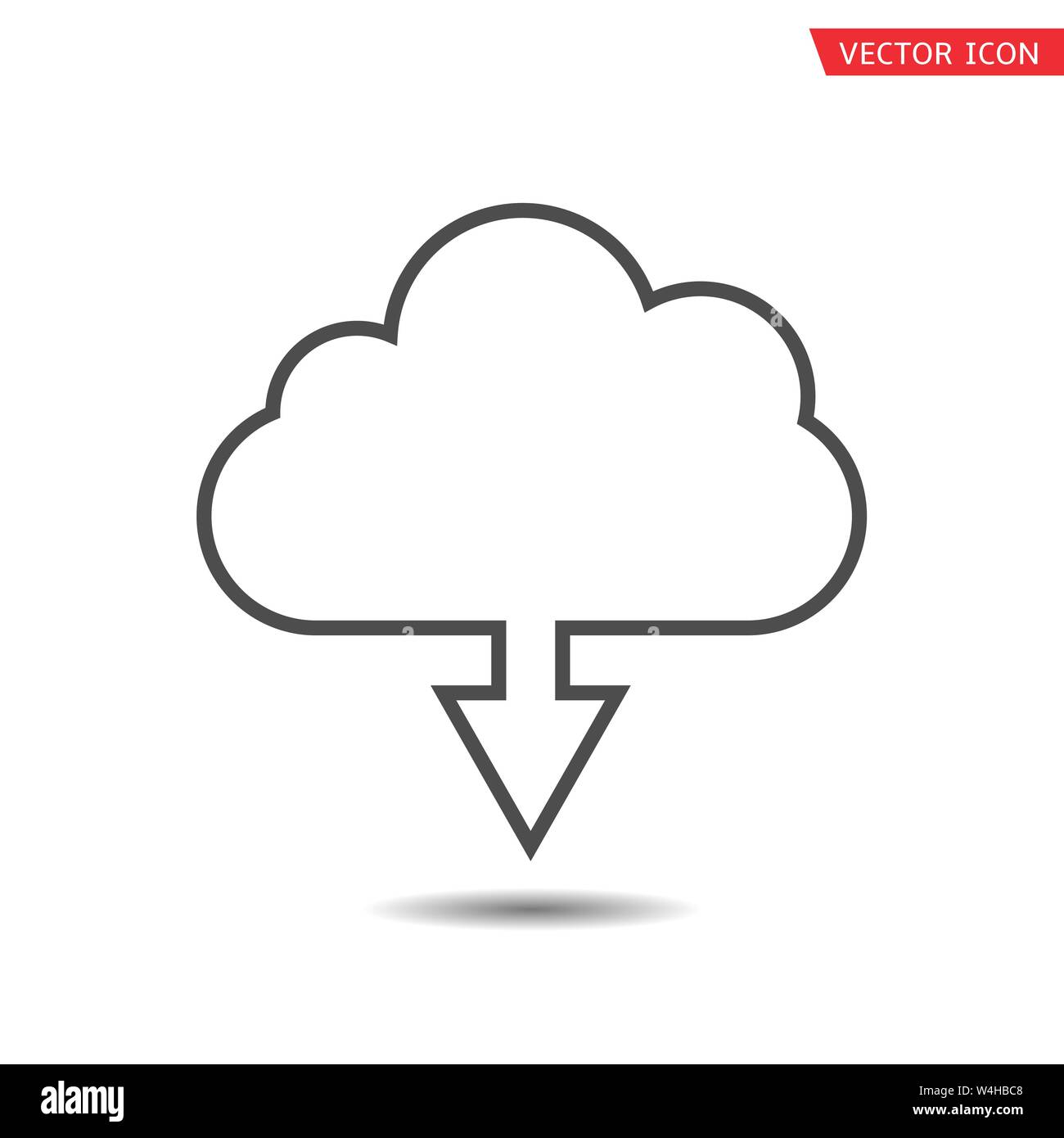 Cloud icon. Download symbol concept Vector illustration Stock Vector
