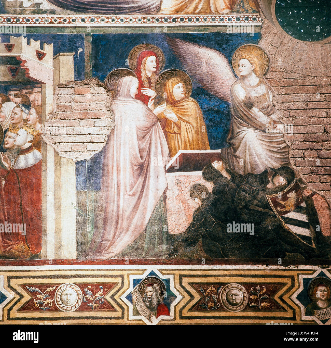 Italy Marche Tolentino (MC) Church of St. Nicholas the chapel frescoes Stock Photo