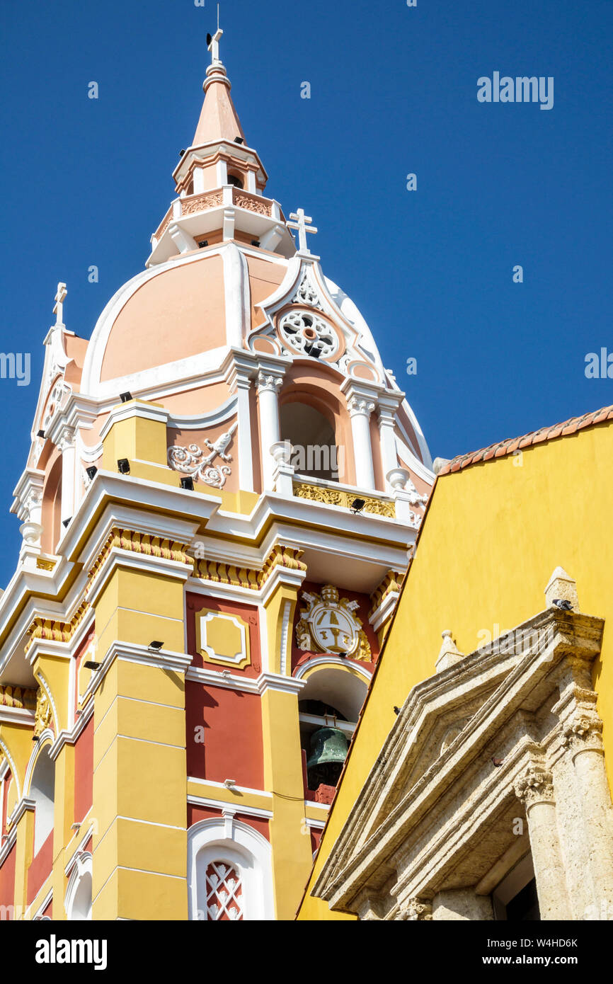 Colombia Cartagena Old Walled City Center centre Catedral de Santa Catalina de Alejandria Cathedral Basilica of Saint Catherine of Alexandria his Stock Photo
