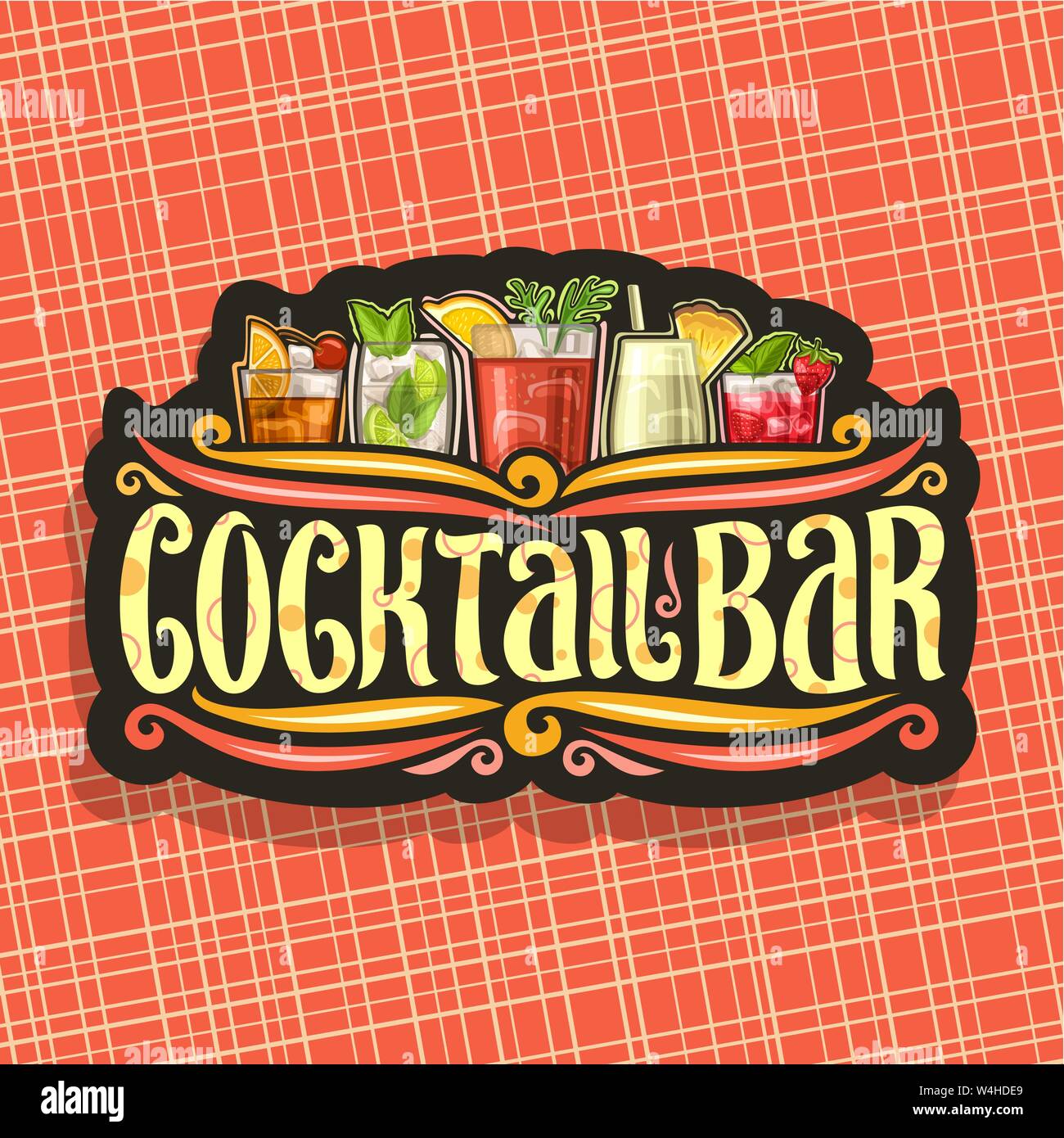 Cocktail bar logo hi-res stock photography and images - Alamy