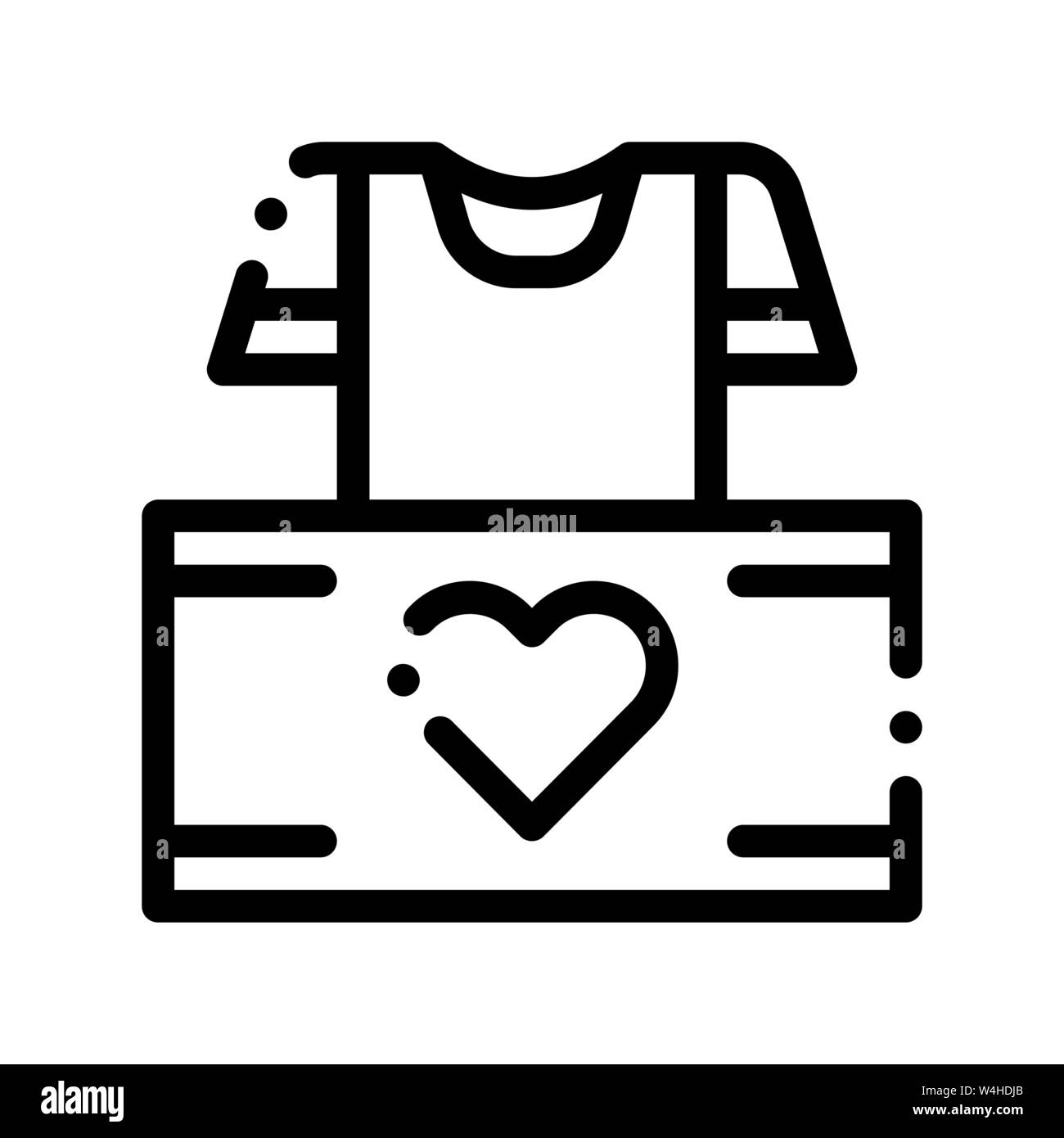 Volunteers Support Thing Box Vector Thin Line Icon Stock Vector