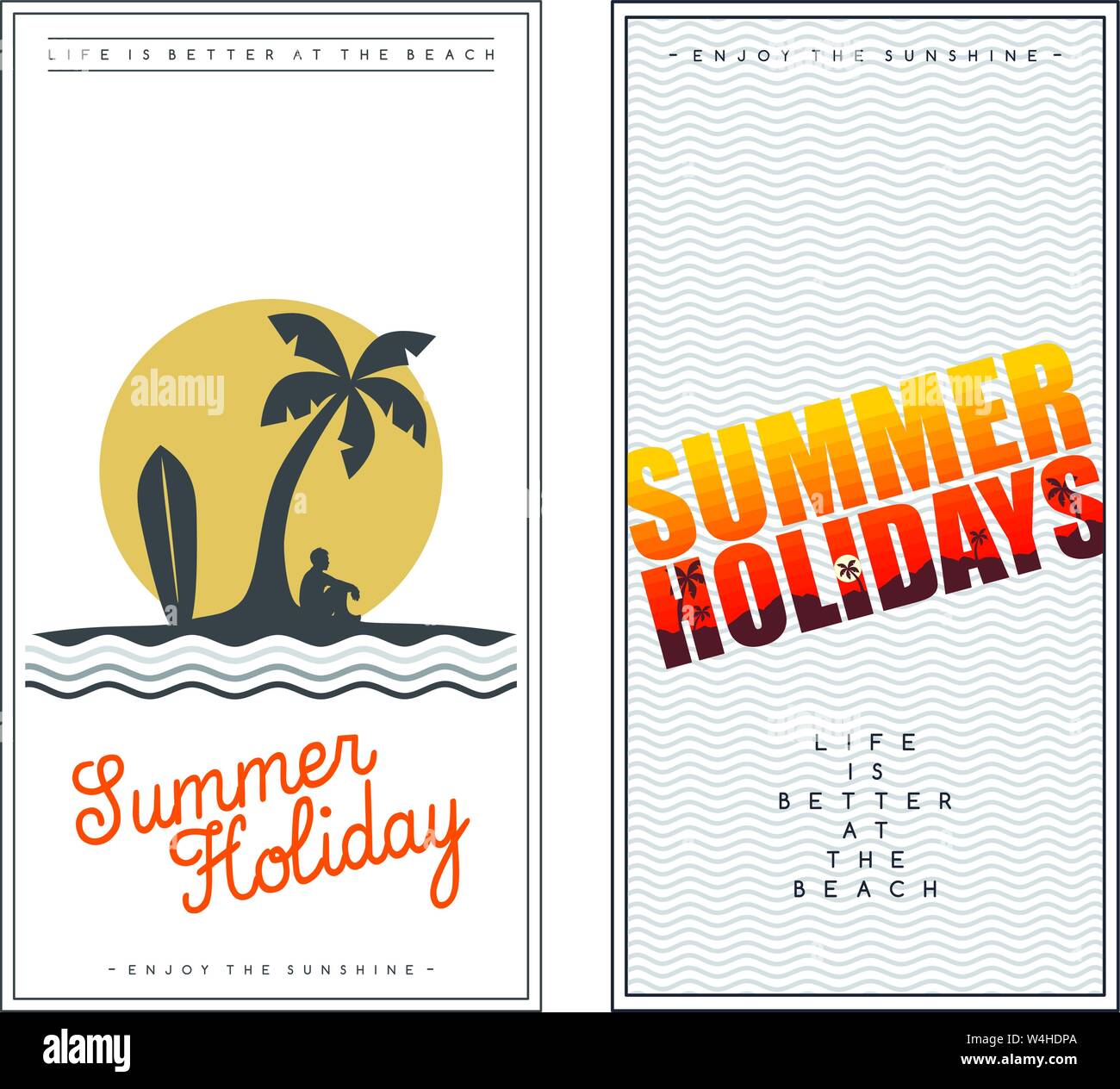 tropical island summer vacation beach holiday vector art Stock Vector ...