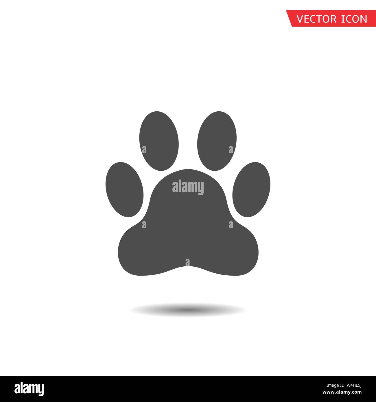 Paw print icon isolated. Animal Tracks, Vector Stock Vector