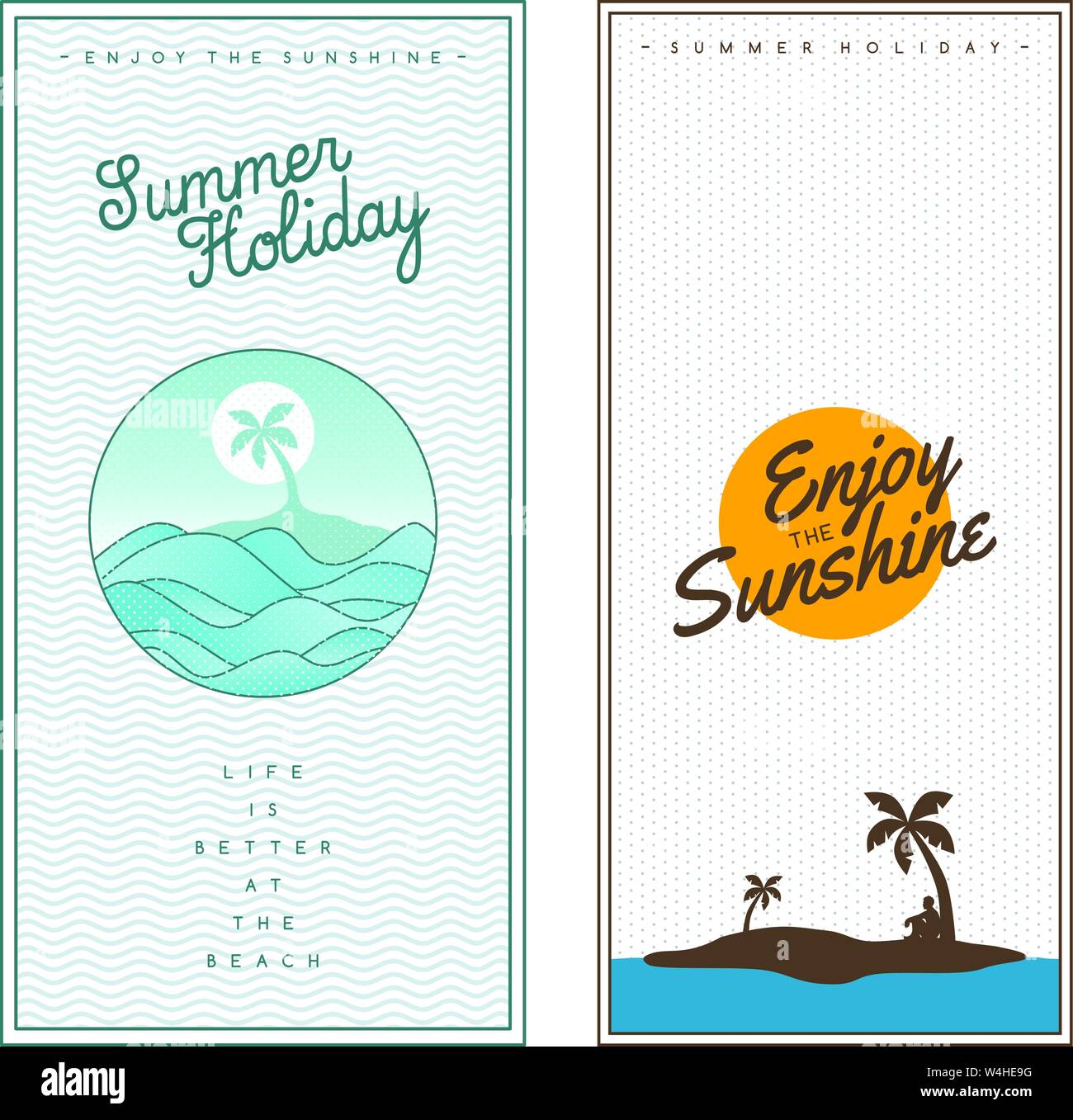 tropical island summer vacation beach holiday vector art Stock Vector ...
