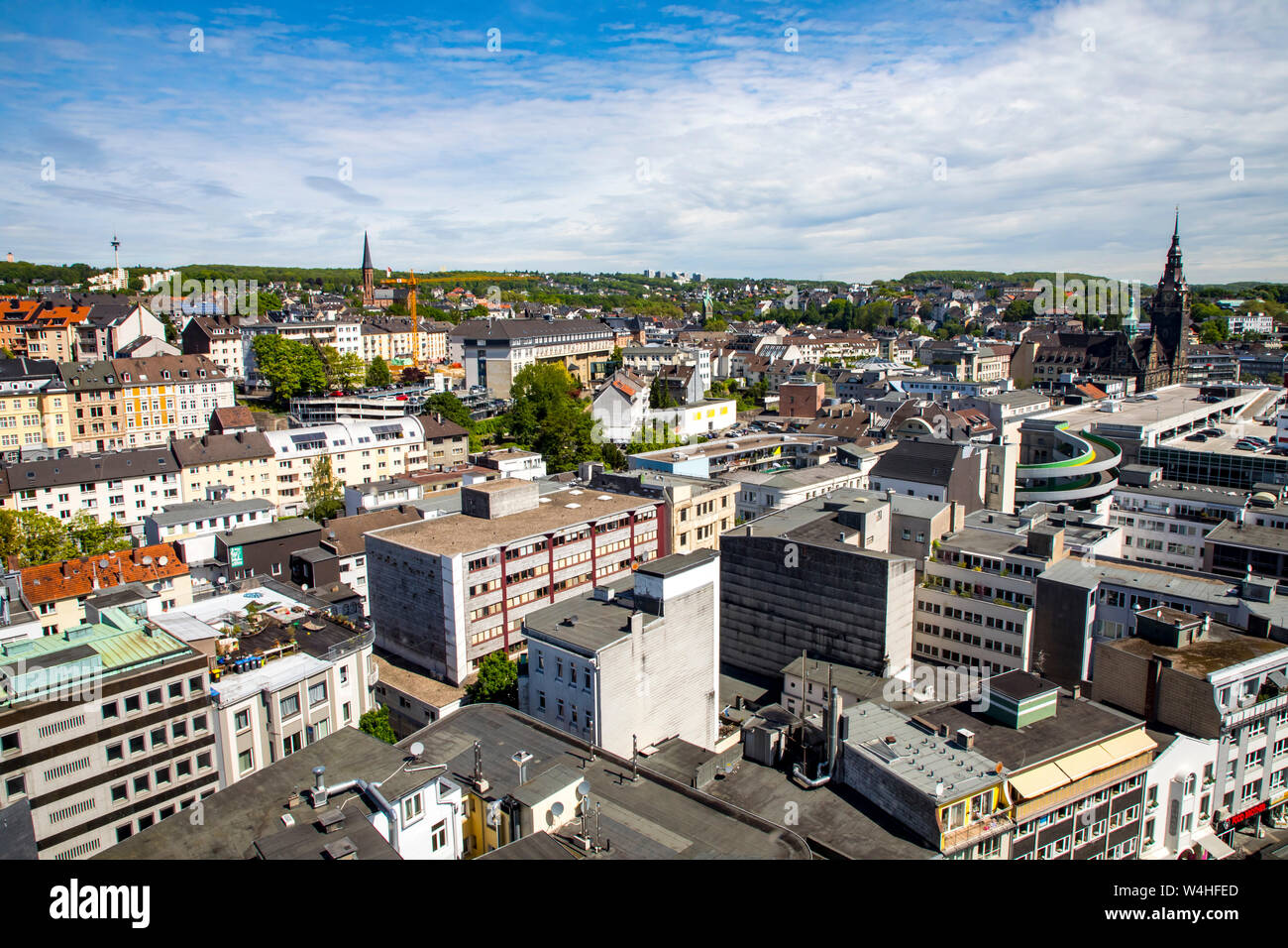 Wuppertal Elberfeld, panoramic view over the northern city centre, Germany Stock Photo