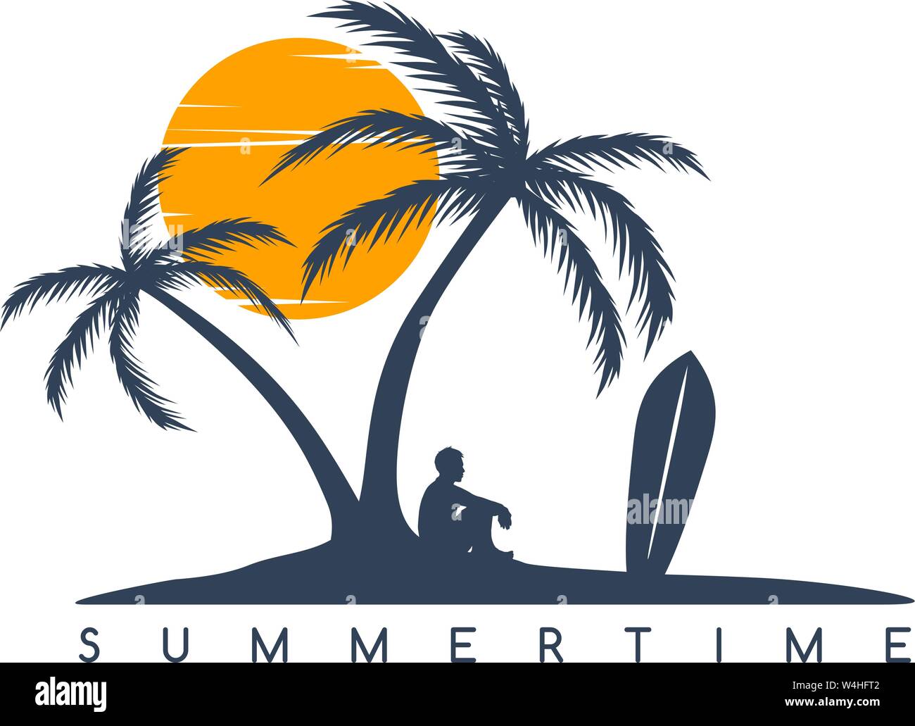 tropical island summer vacation beach holiday vector art Stock Vector ...